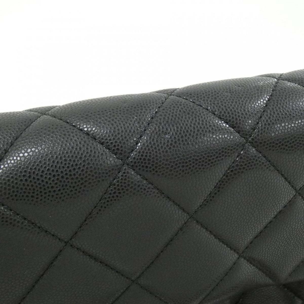 Chanel Black Grained Calfskin Shoulder Bag (Pre-Owned)