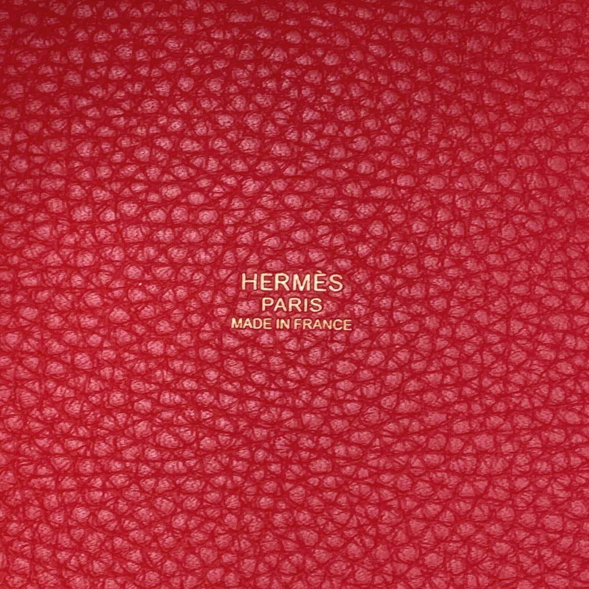 Hermes Picotin Rouge Casaque Taurillon Clemence Leather Handbag Tote Bag (Pre-Owned)