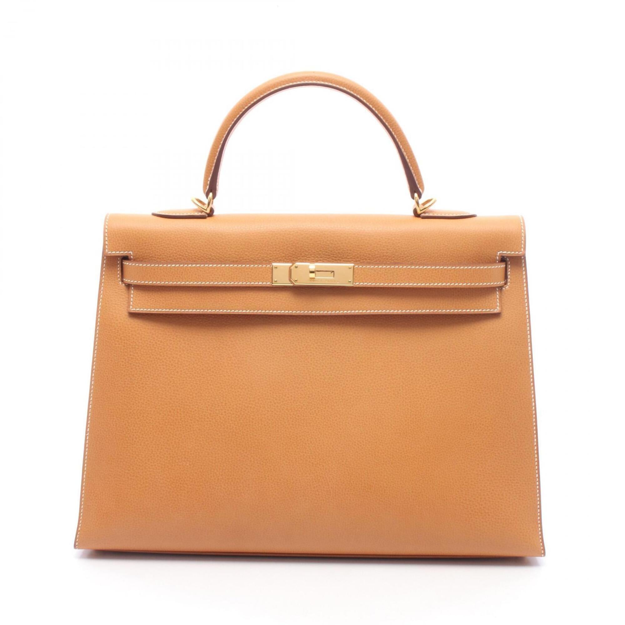 Hermes Brown Natural Leather Handbag (Pre-Owned)