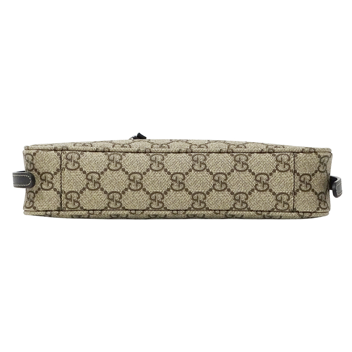 Gucci Beige Black Coated Canvas Handbag Pouch Shoulder Bag (Pre-Owned)