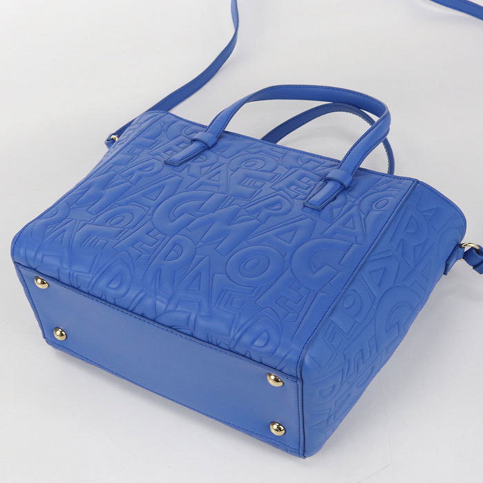 Salvatore Ferragamo Blue Leather Tote Bag (Pre-Owned)