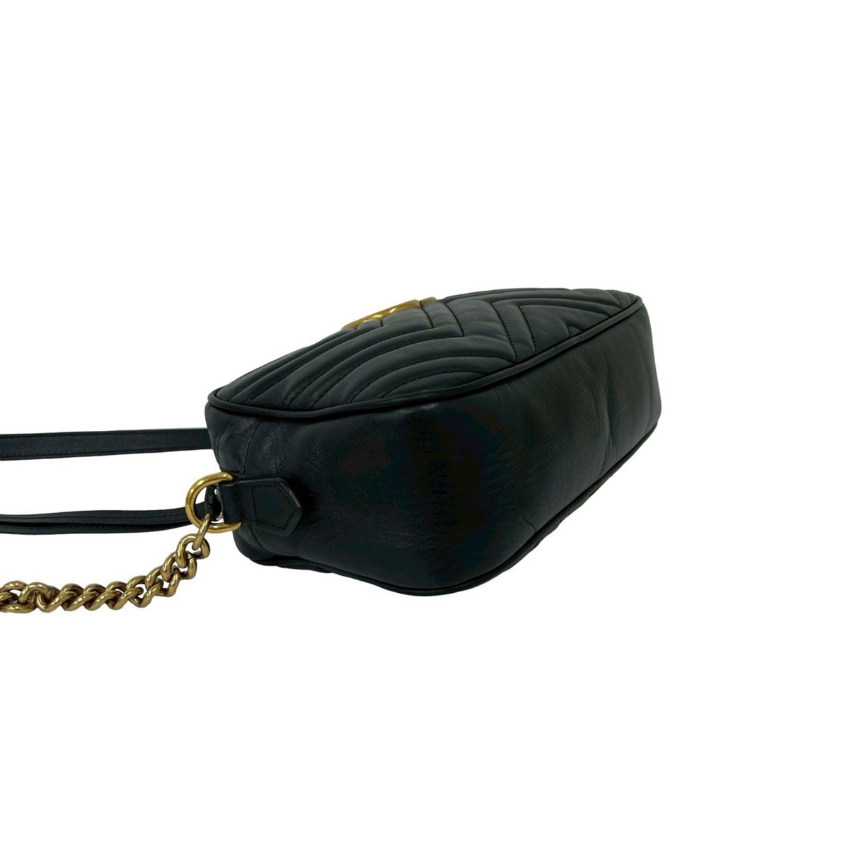 Gucci Black Leather Pochette Shoulder Bag (Pre-Owned)