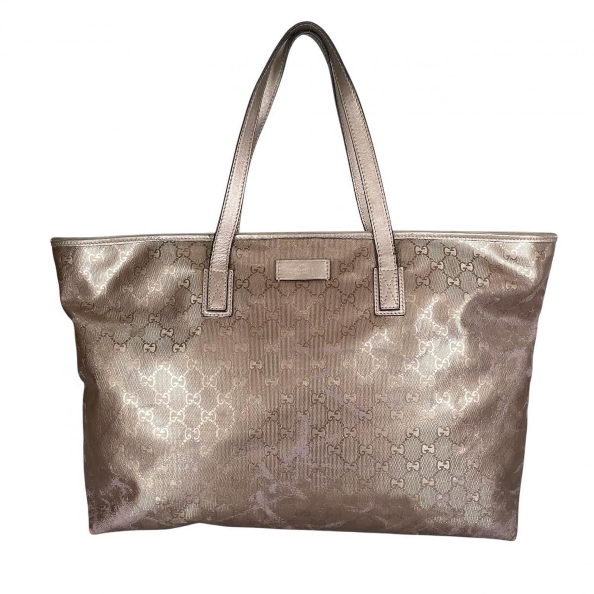 Gucci Gg Imprimé Gold Gg Imprimé Handbag Tote Bag (Pre-Owned)