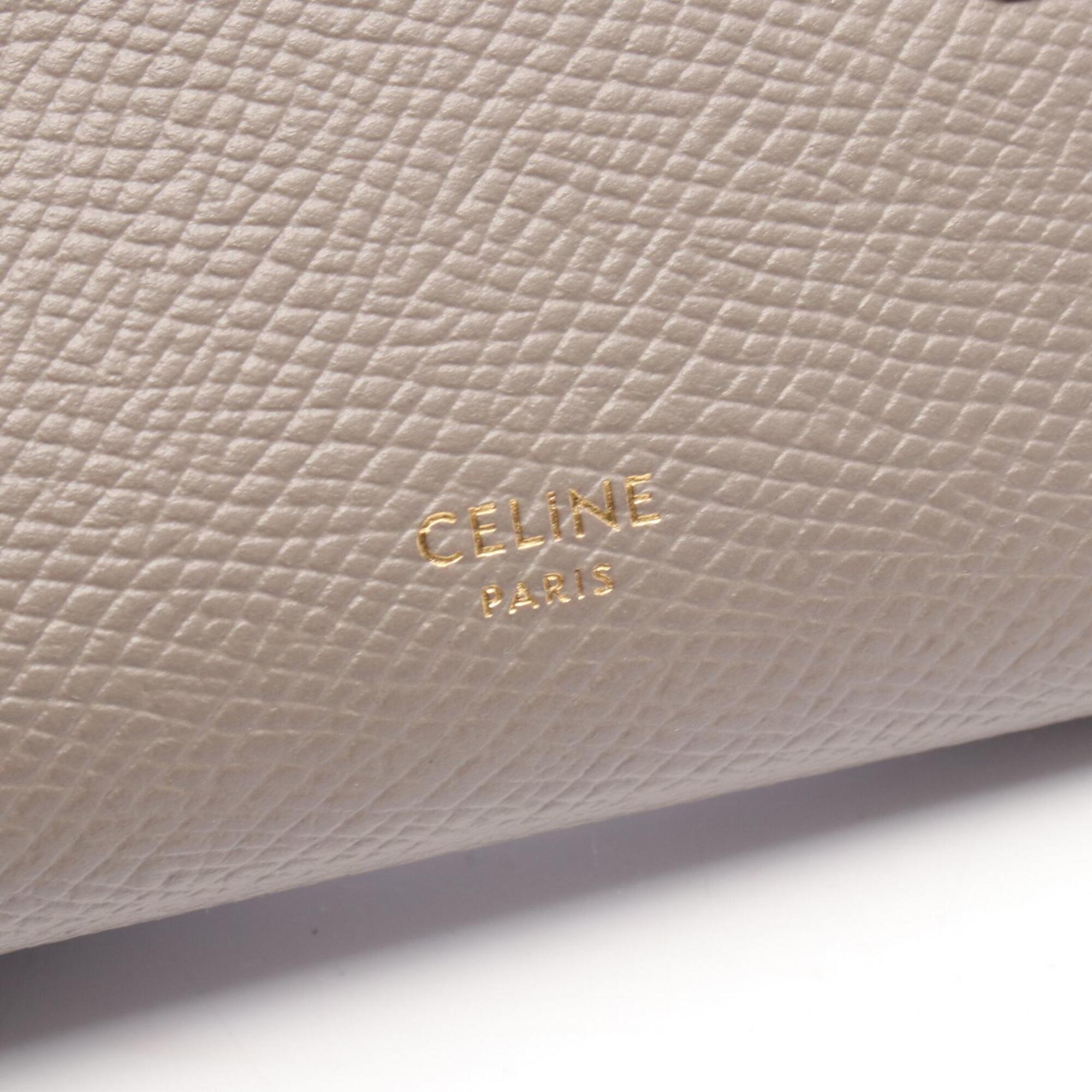Celine Beige Leather Wallet (Tri-Fold) (Pre-Owned)