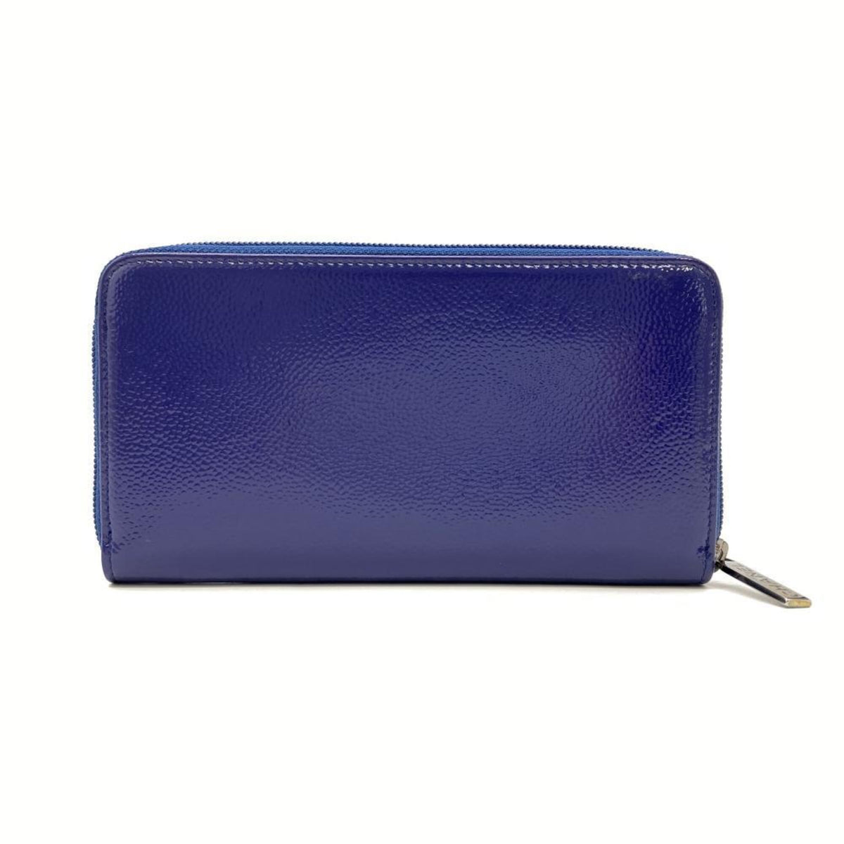 Chanel Blue Leather Long Wallet (Bi-Fold) (Pre-Owned)