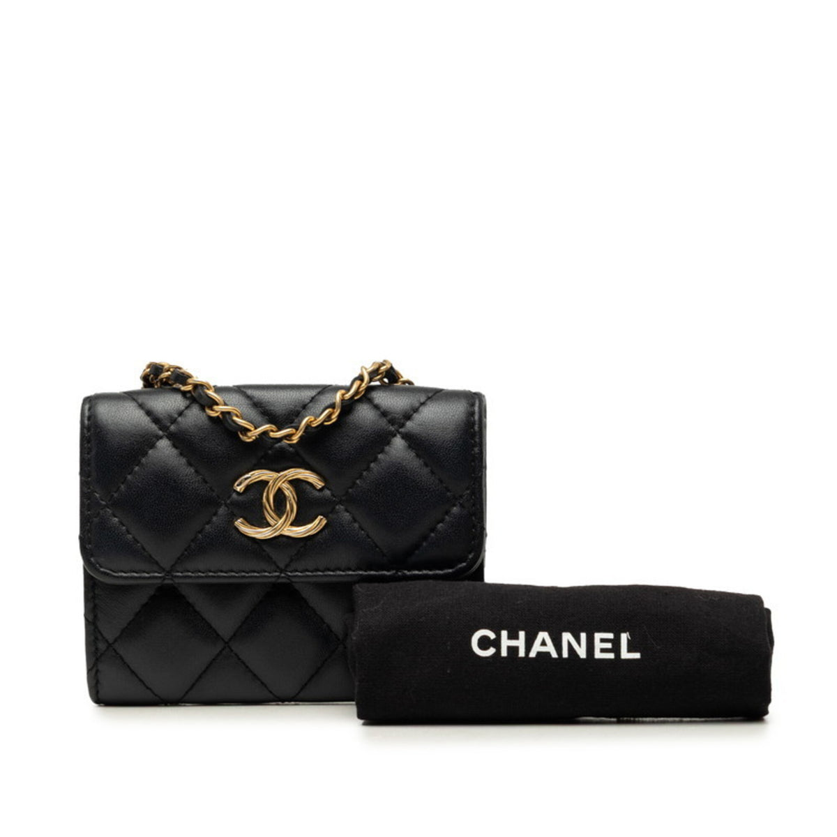 Chanel Black Leather Shoulder Bag (Pre-Owned)