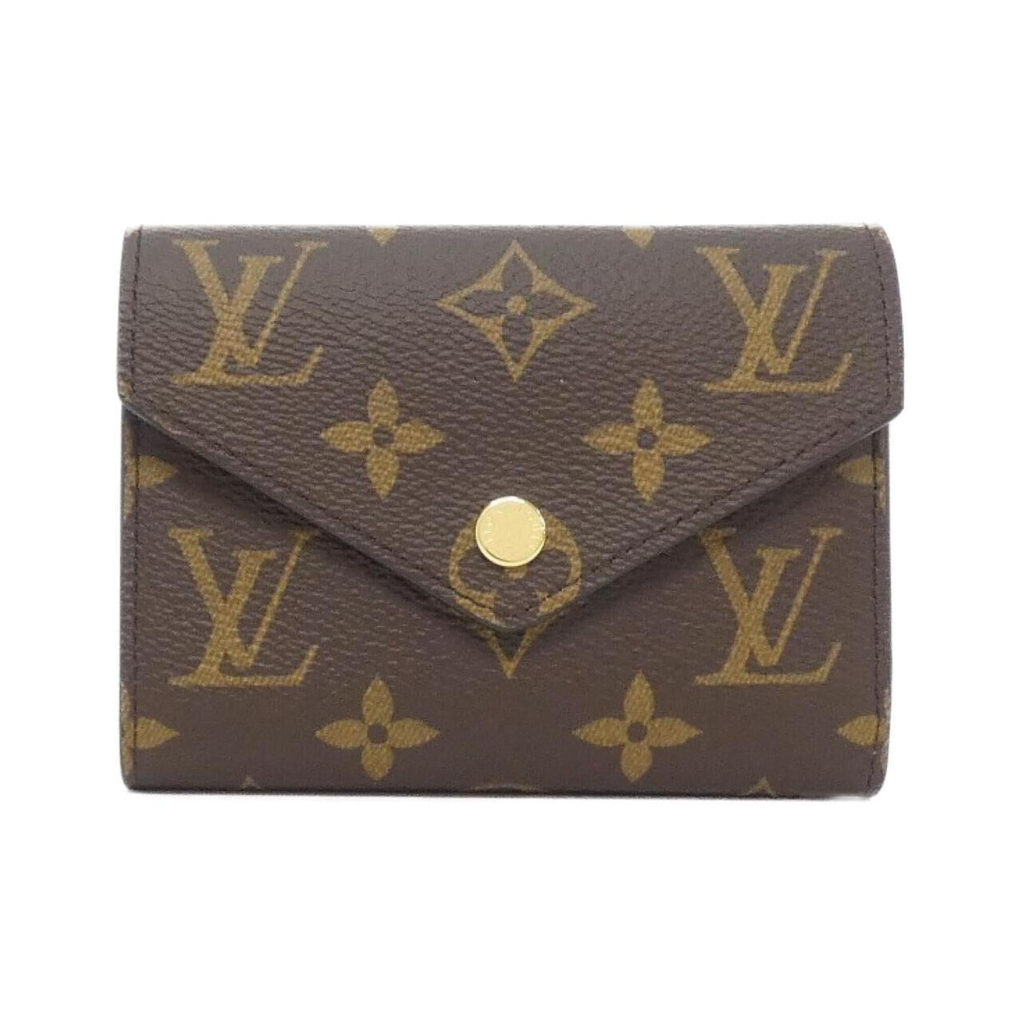 Louis Vuitton Monogram Marron Rose Ballerine Coated Canvas Wallet (Tri-Fold) (Pre-Owned)