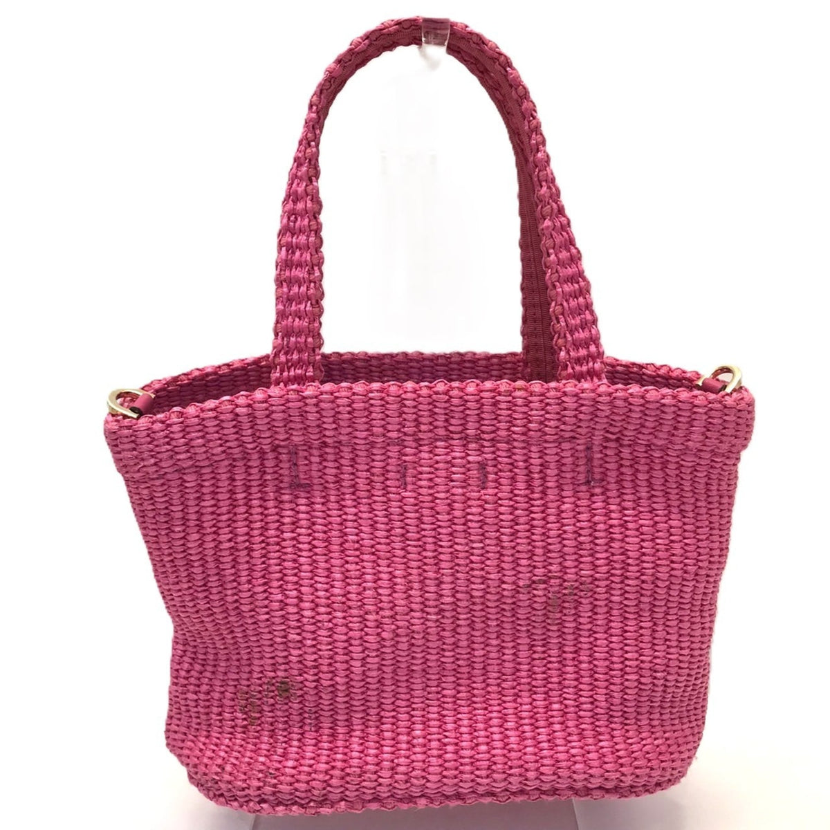 Jimmy Choo Pink Raffia Handbag (Pre-Owned)