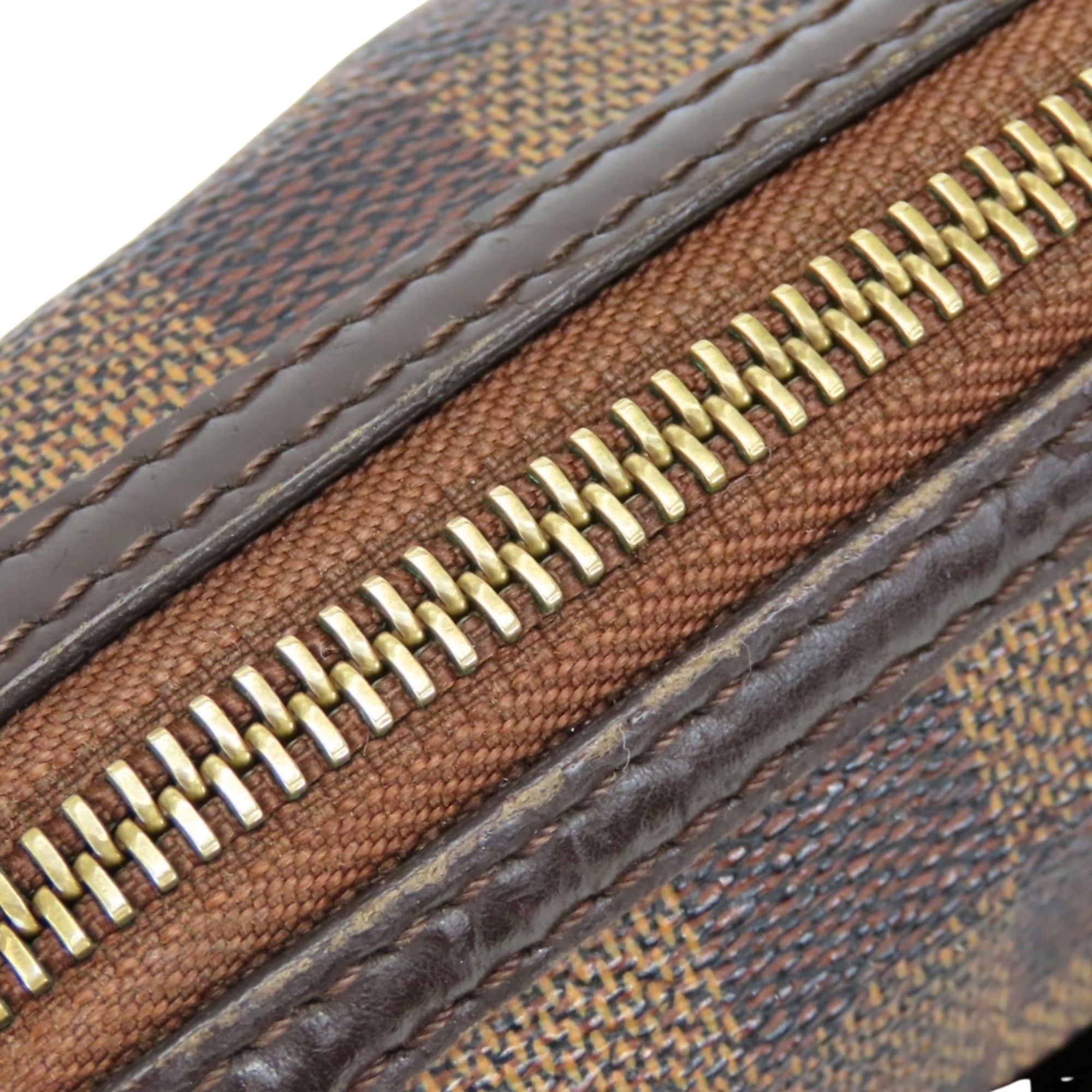 Louis Vuitton Damier Brown Damier Canvas Ebene Damier Canvas Leather Shoulder Bag (Pre-Owned)