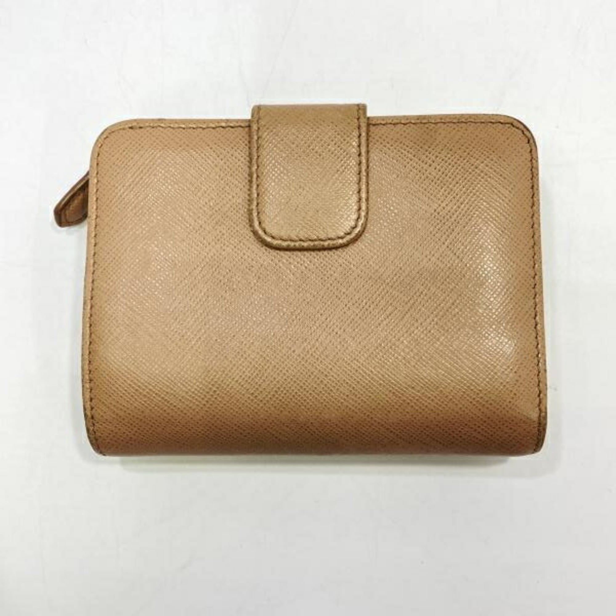 Prada Saffiano Beige Wallet (Bi-Fold) (Pre-Owned)