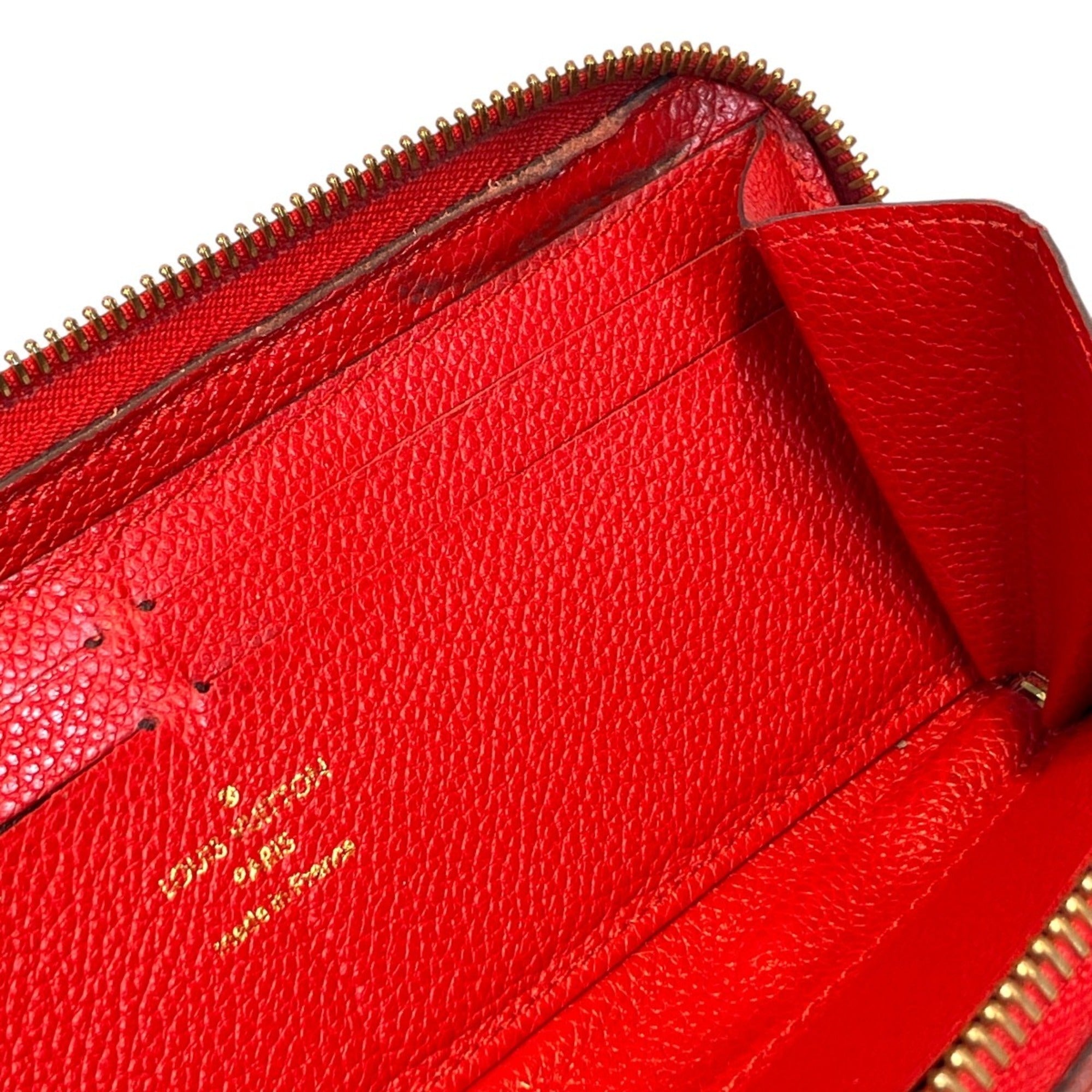 Louis Vuitton Galle Monogram Red Color Monogram Empreinte Long Wallet (Bi-Fold) (Pre-Owned)