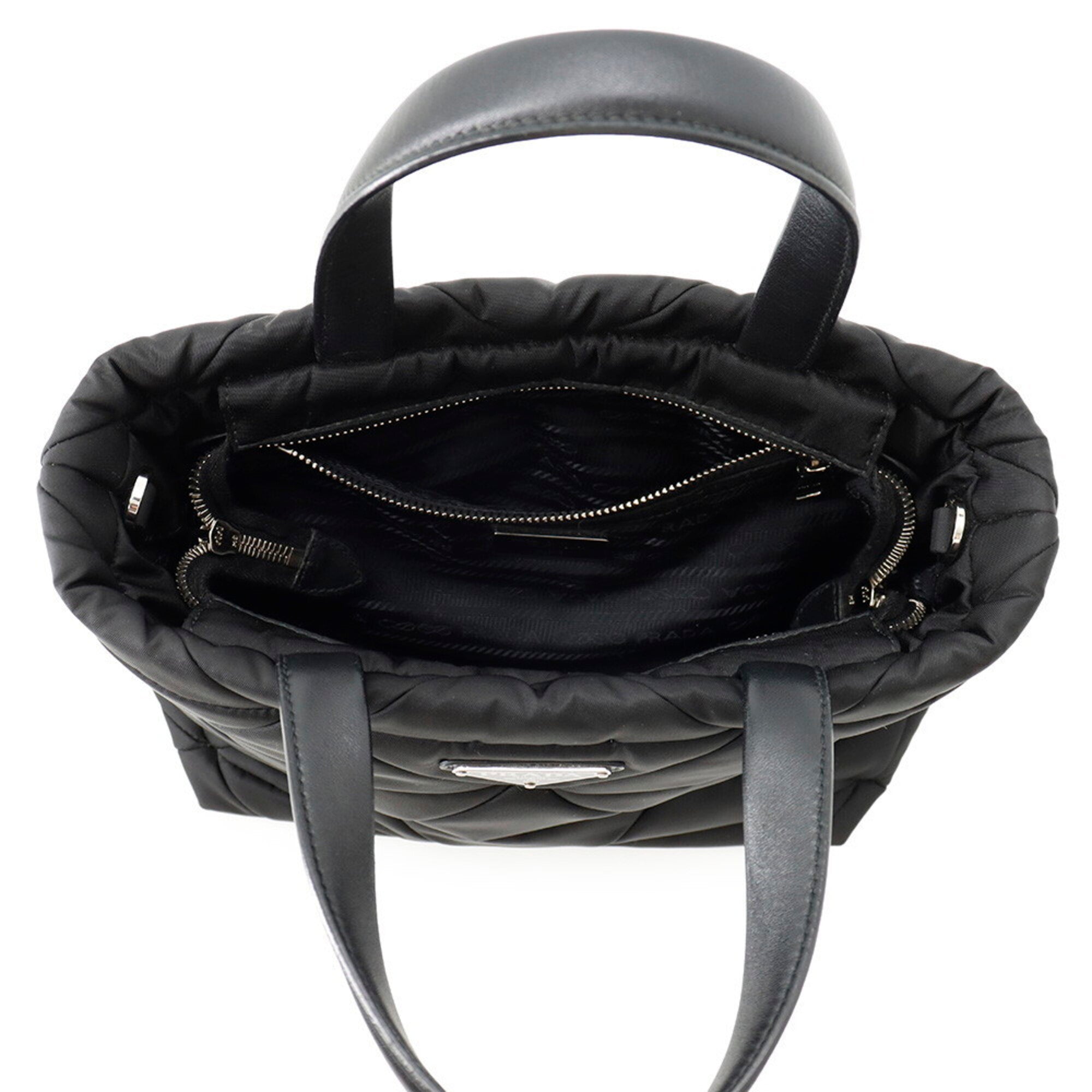 Prada Black Nylon Handbag Tote Bag (Pre-Owned)