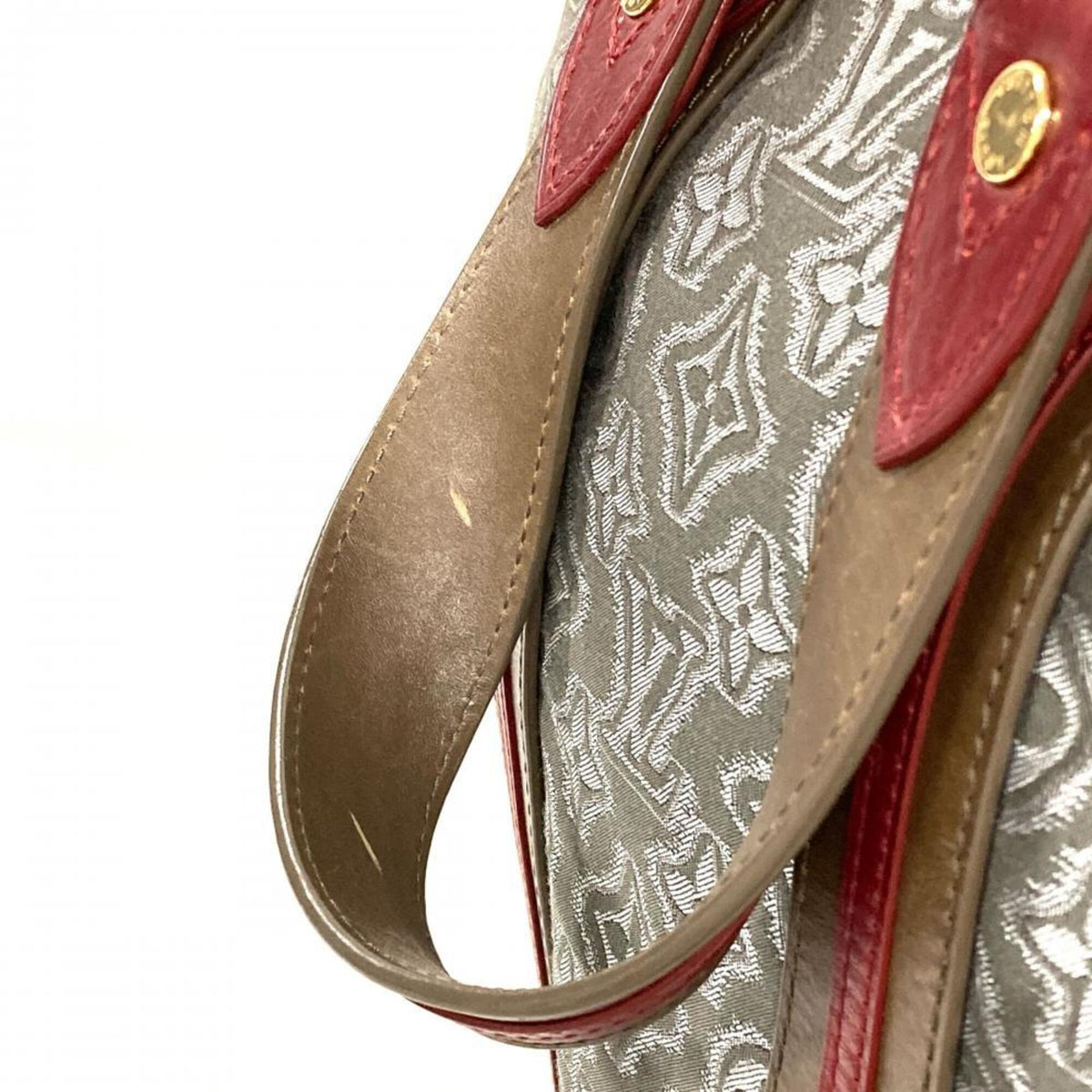 Louis Vuitton Khaki Jacquard Leather Tote Bag (Pre-Owned)