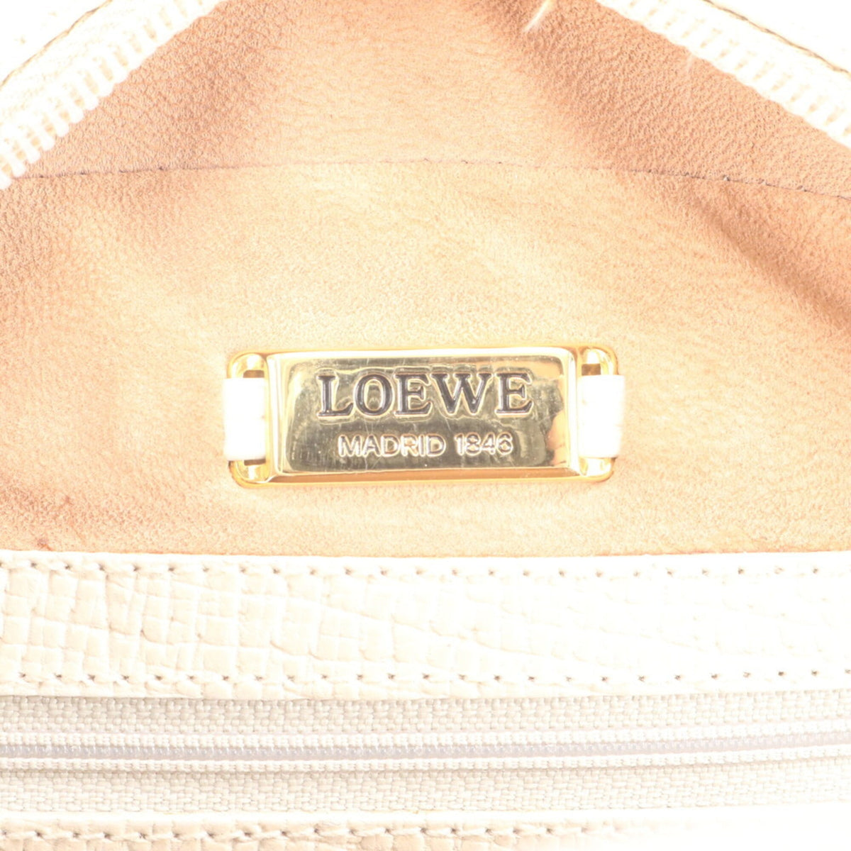 Loewe Beige Leather Handbag Shoulder Bag Tote Bag (Pre-Owned)