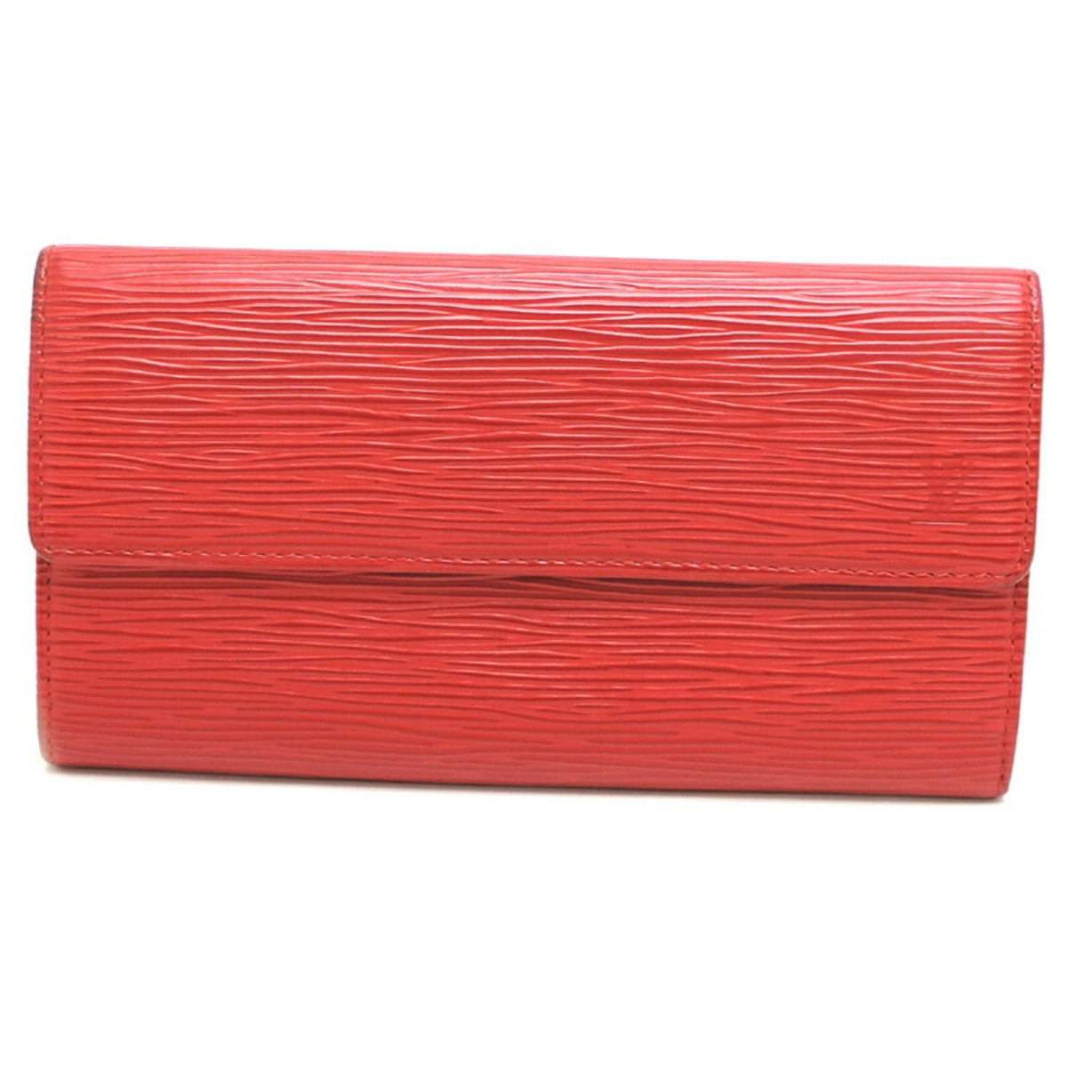 Louis Vuitton Epi Castilian Red Red Color Epi Leather Long Wallet (Bi-Fold) (Pre-Owned)