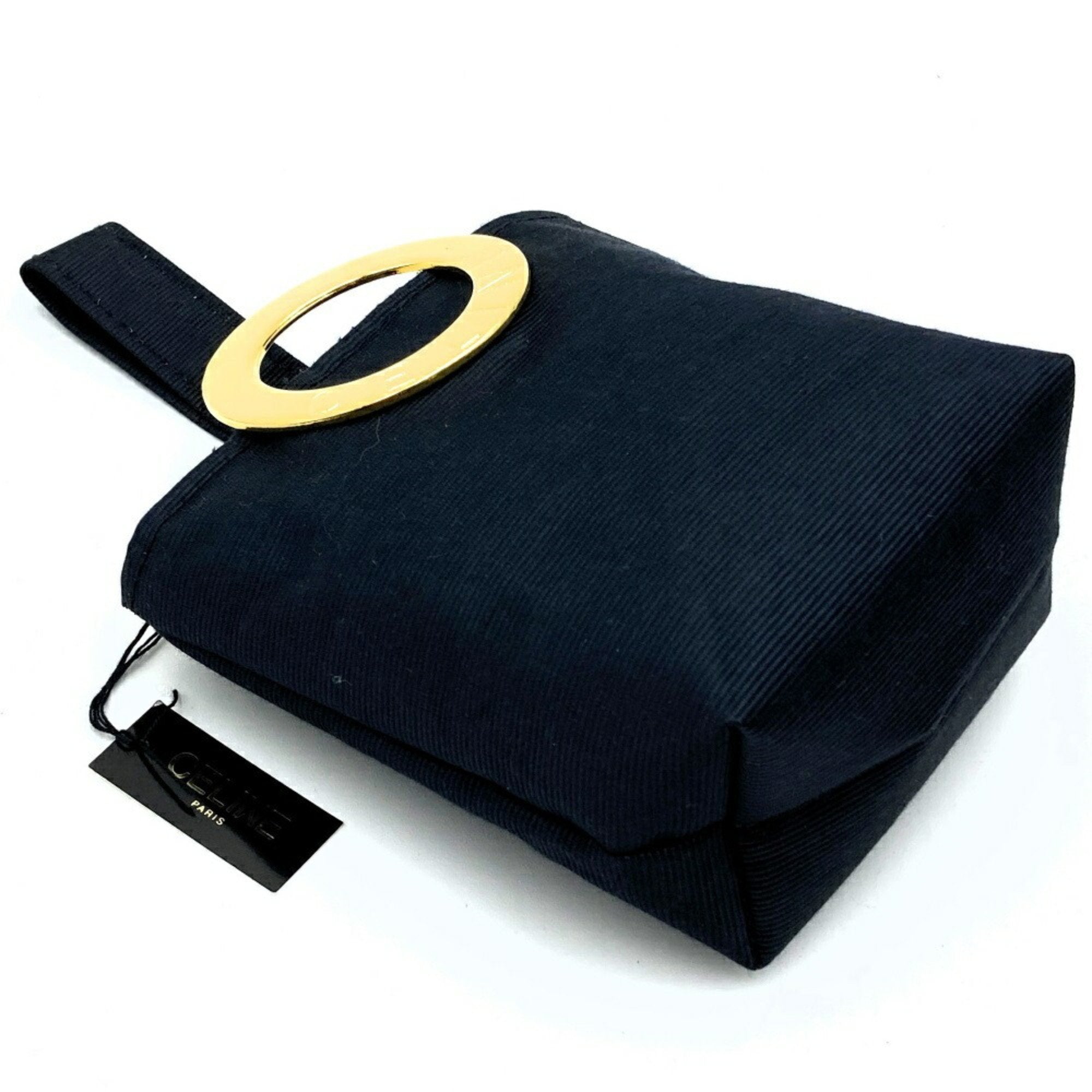 Celine Black Polyester Handbag Vanity Bag (Pre-Owned)