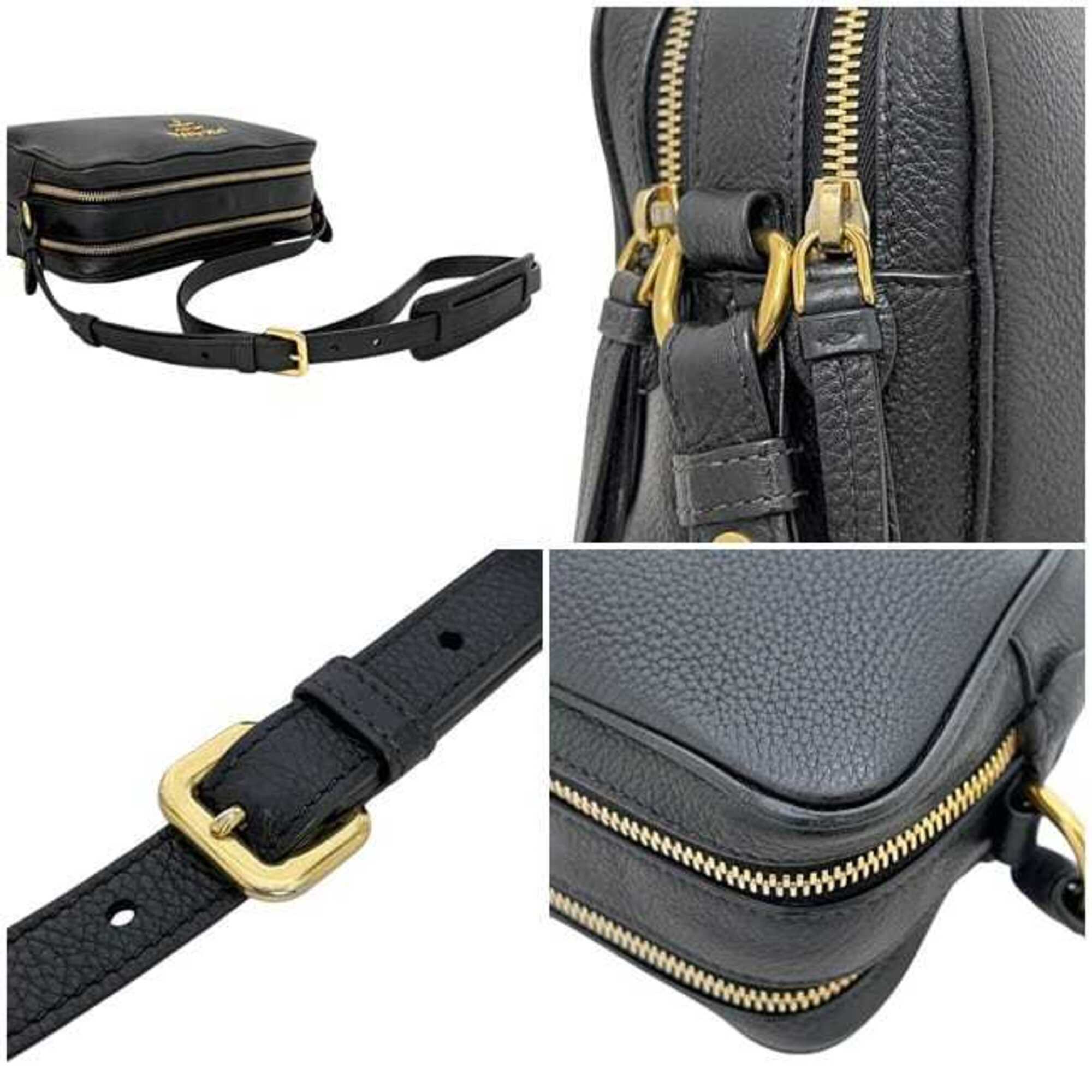 Prada Black Nero Leather Shoulder Bag (Pre-Owned)