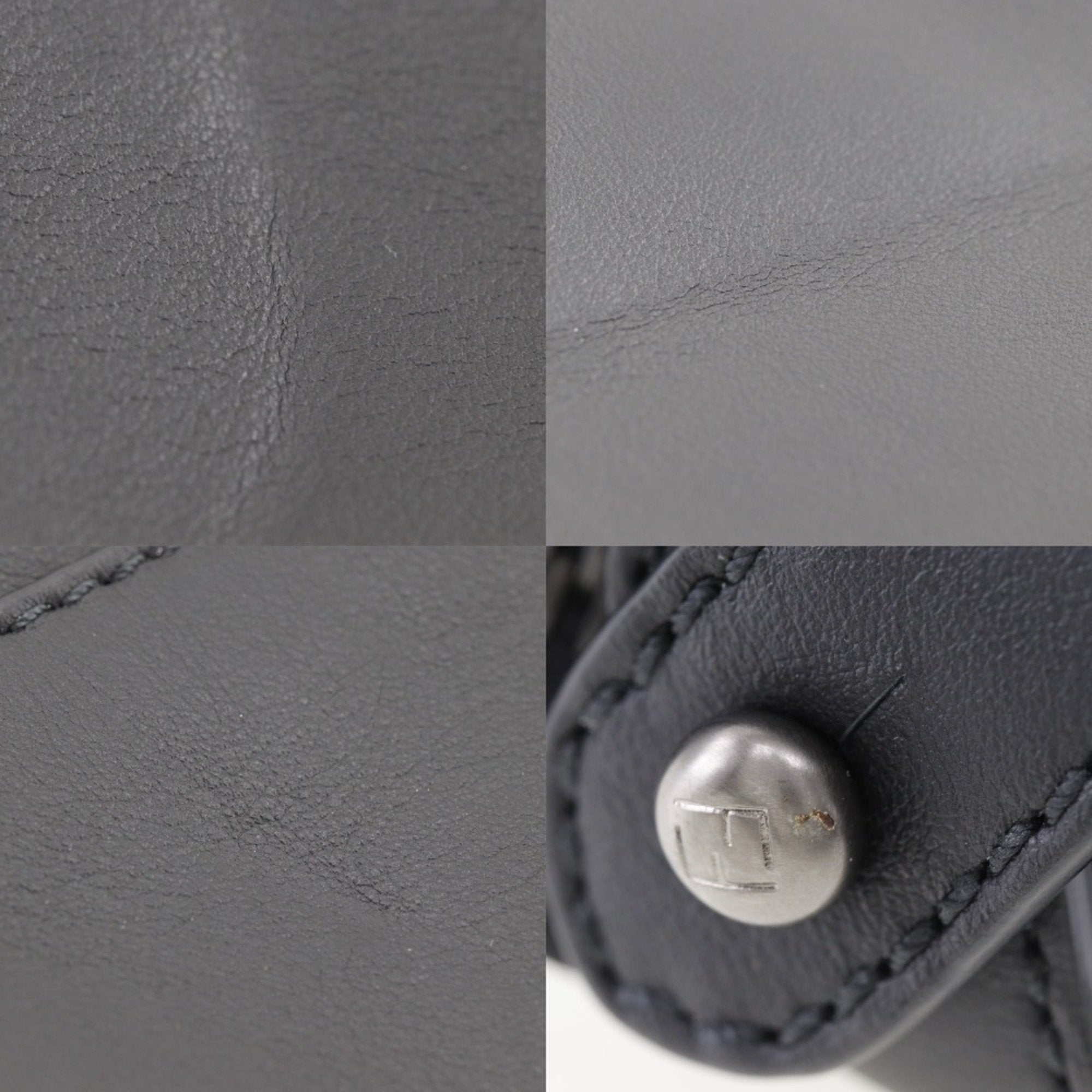 Fendi Peekaboo Black Leather Shoulder Bag (Pre-Owned)