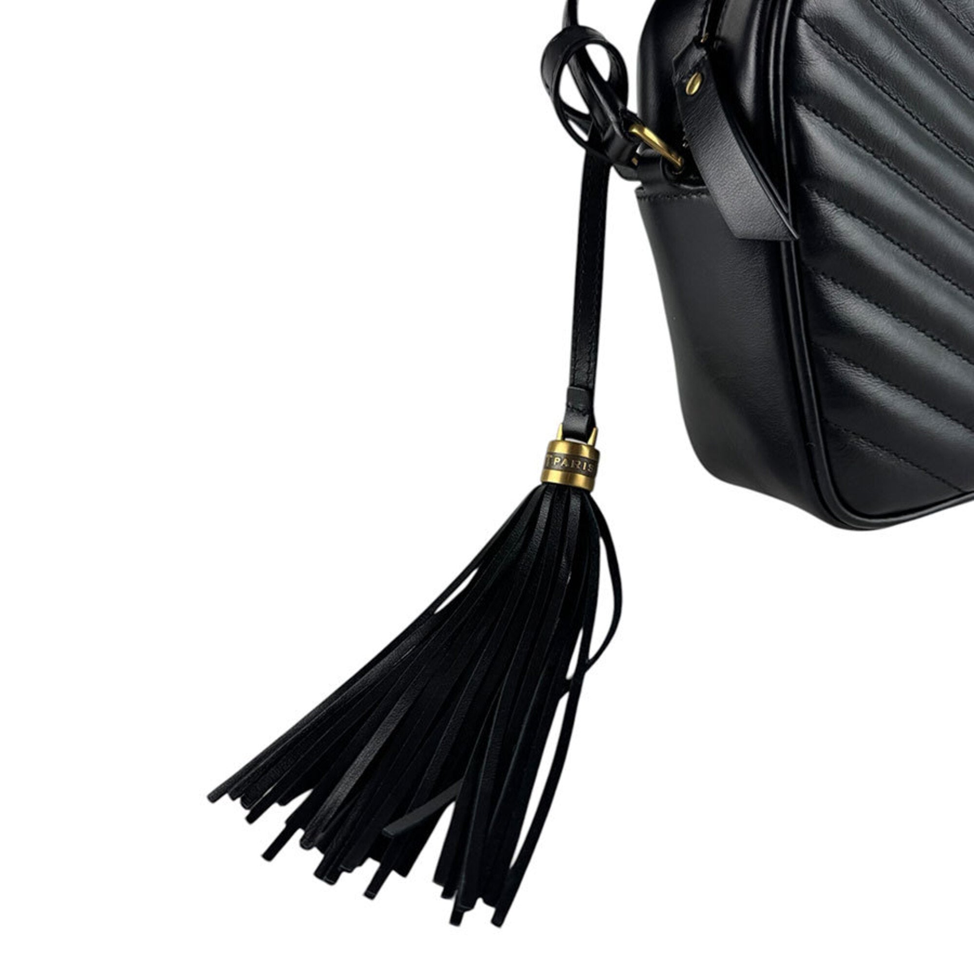 Saint Laurent Black Leather Shoulder Bag (Pre-Owned)