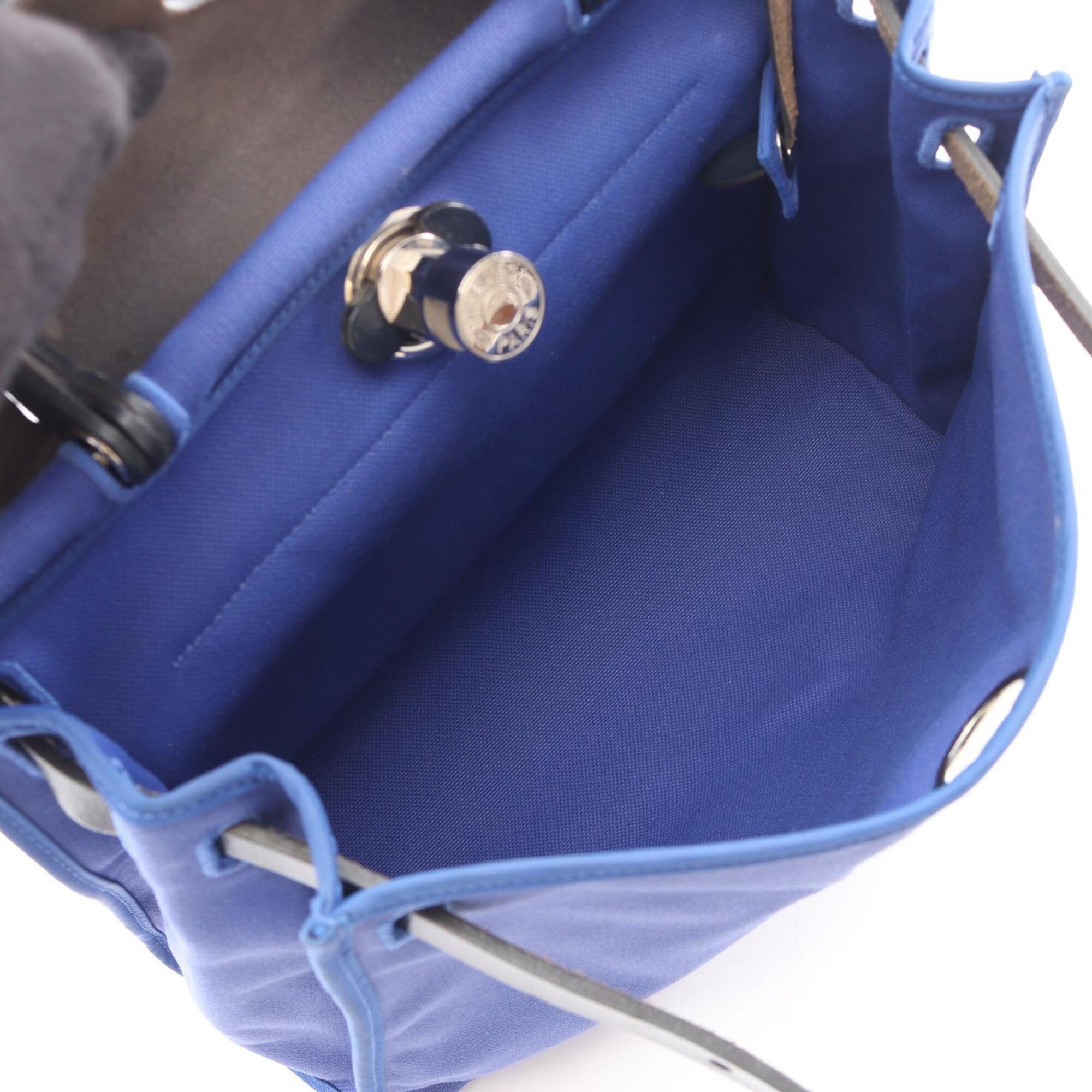 Hermes Blue Electric Blue Indigo Navy Toile H Handbag (Pre-Owned)