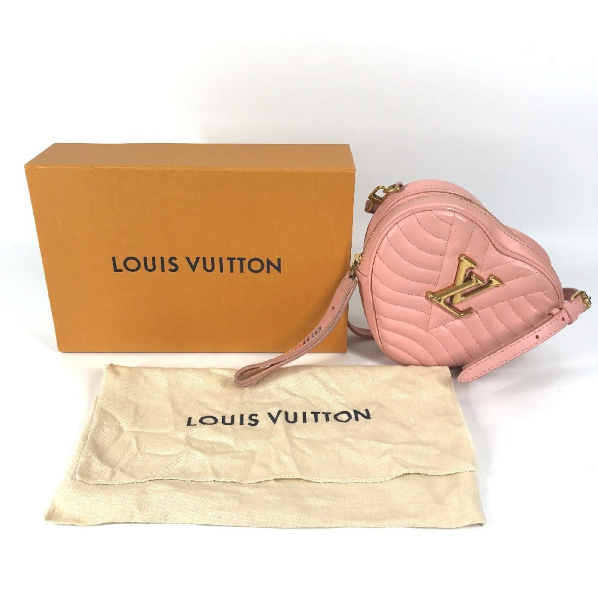 Louis Vuitton Pink Leather Clutch Bag Pochette Shoulder Bag (Pre-Owned)