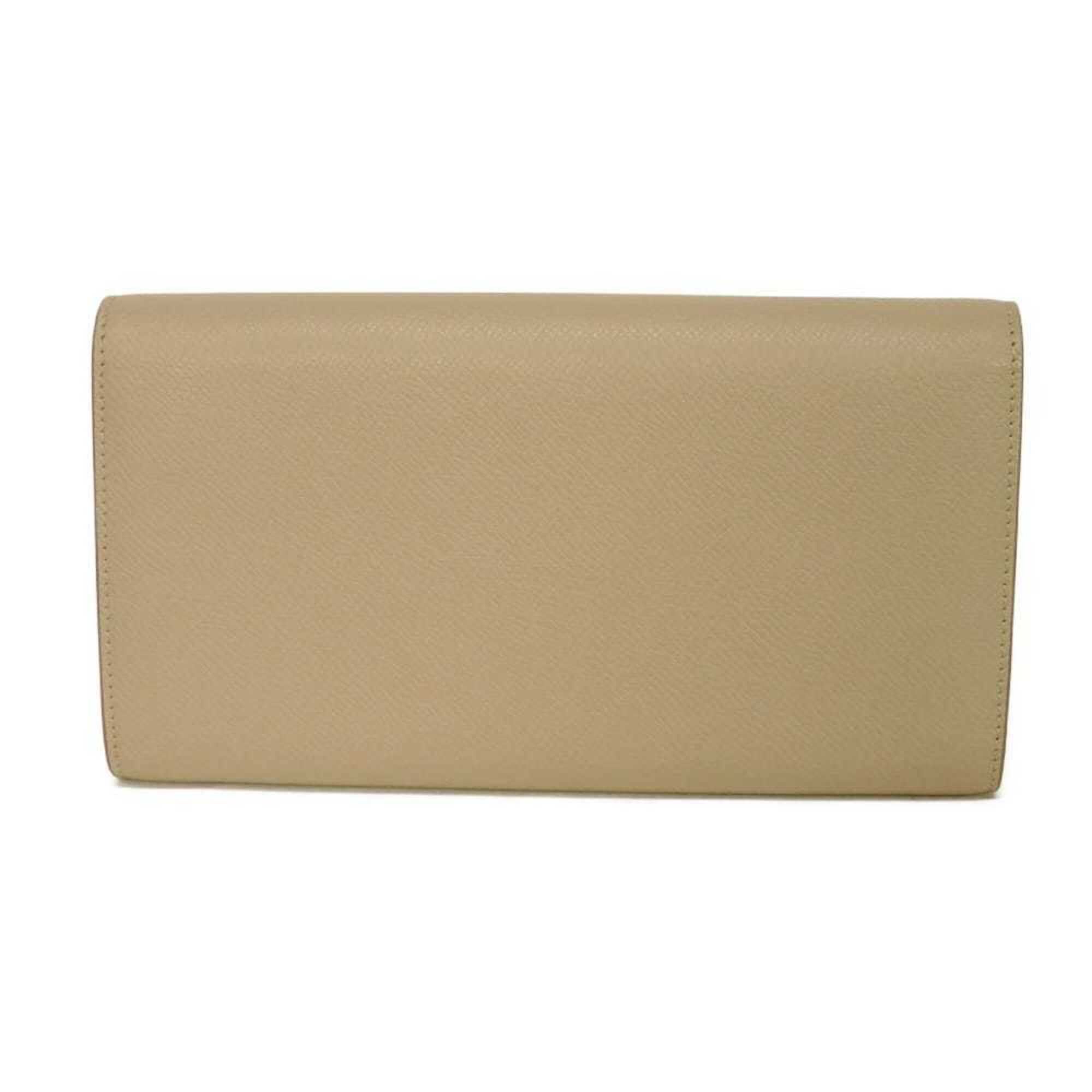 Celine Beige Leather Long Wallet (Bi-Fold) (Pre-Owned)