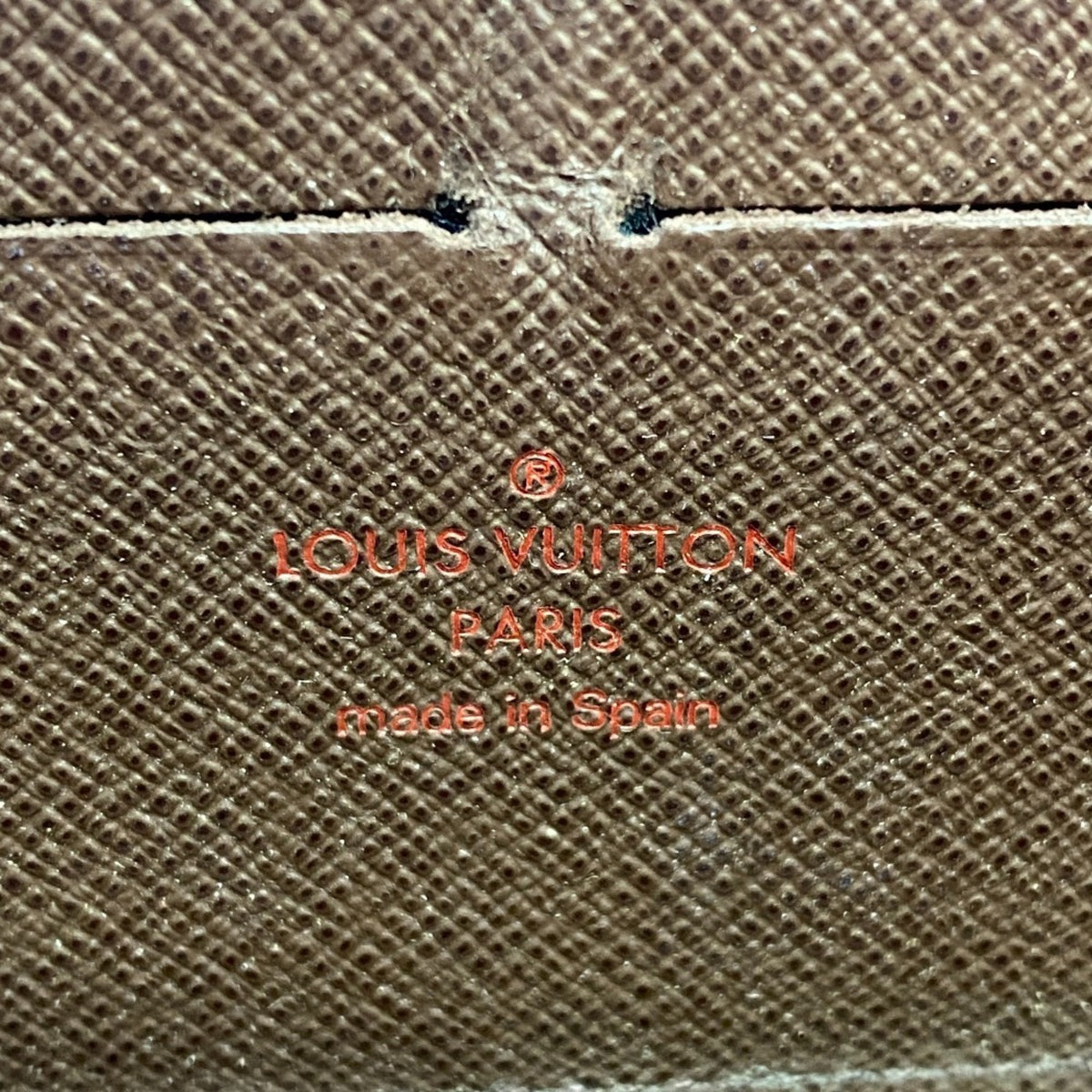 Louis Vuitton Damier Brown Leather Long Wallet (Bi-Fold) (Pre-Owned)