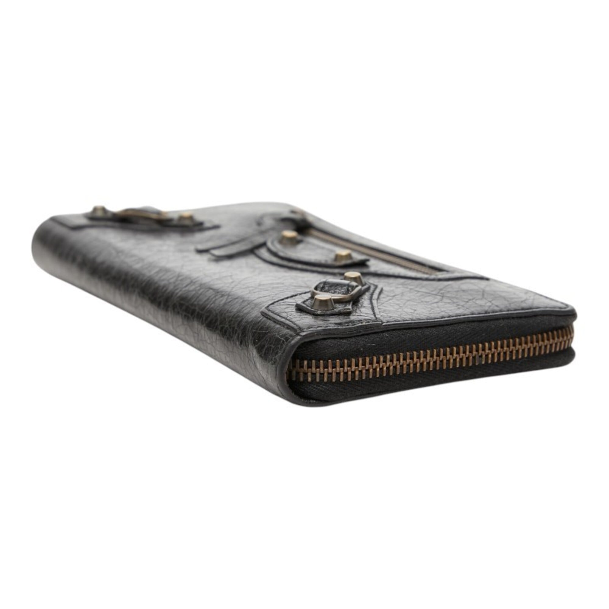 Balenciaga Black Leather Long Wallet (Bi-Fold) (Pre-Owned)