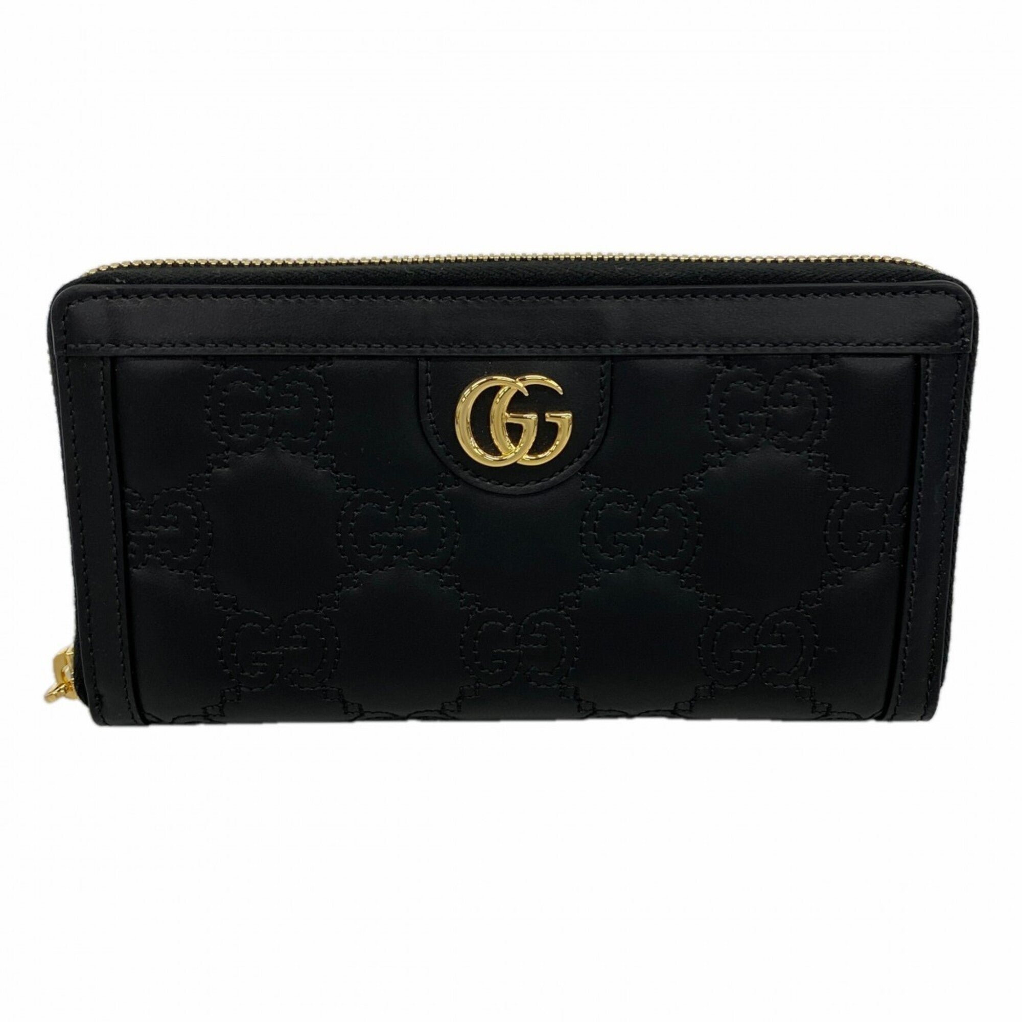 Gucci Black Leather Long Wallet (Bi-Fold) (Pre-Owned)