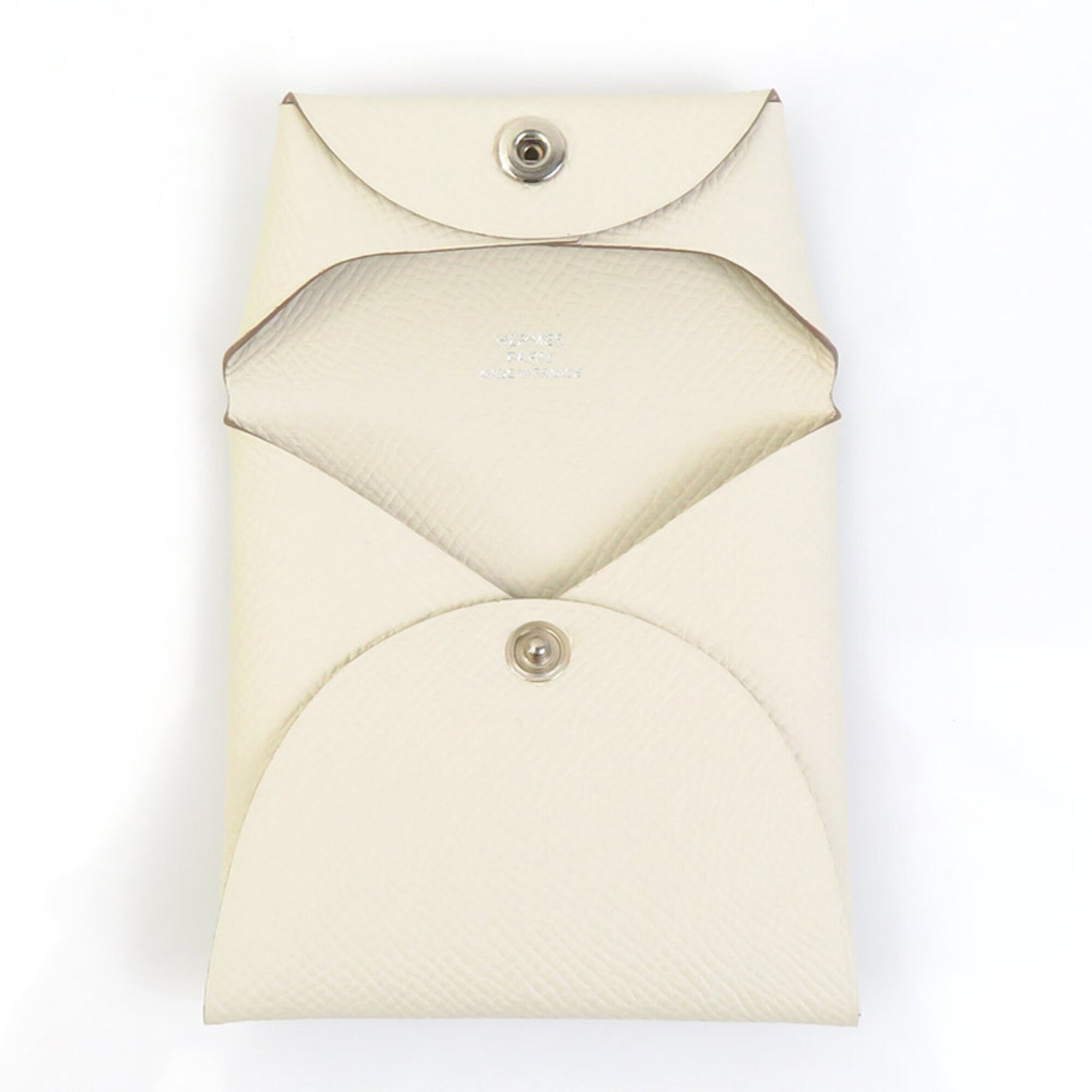 Hermes White Epsom Leather Coin Purse/Coin Case (Pre-Owned)