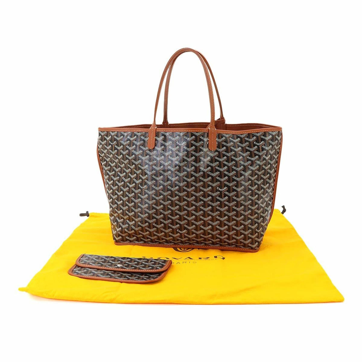 Goyard Black Brown Pvc Leather Handbag Tote Bag (Pre-Owned)