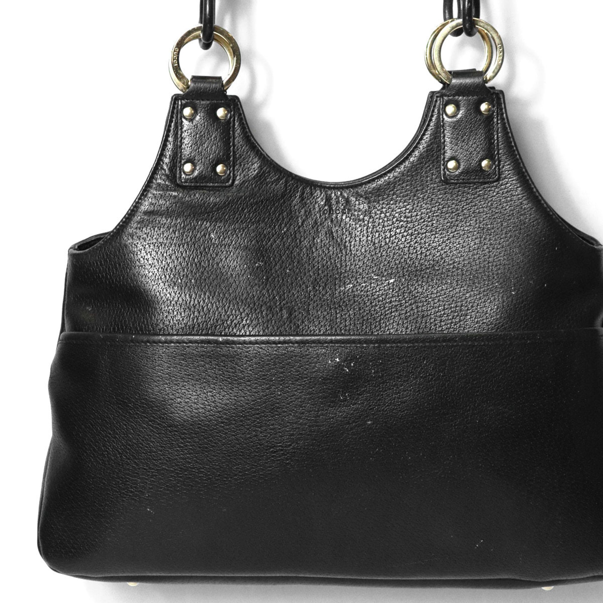 Gucci Black Leather Shoulder Bag (Pre-Owned)