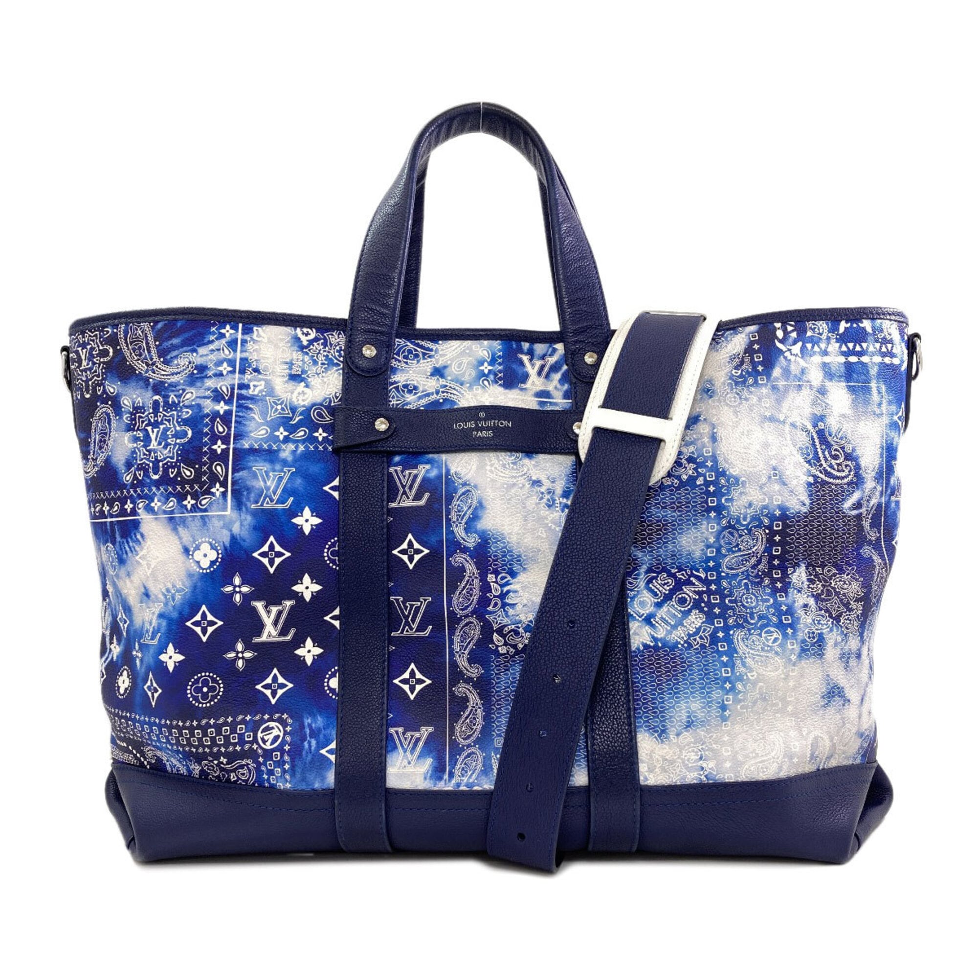 Louis Vuitton Blue Monogram Tote Bag (Pre-Owned)