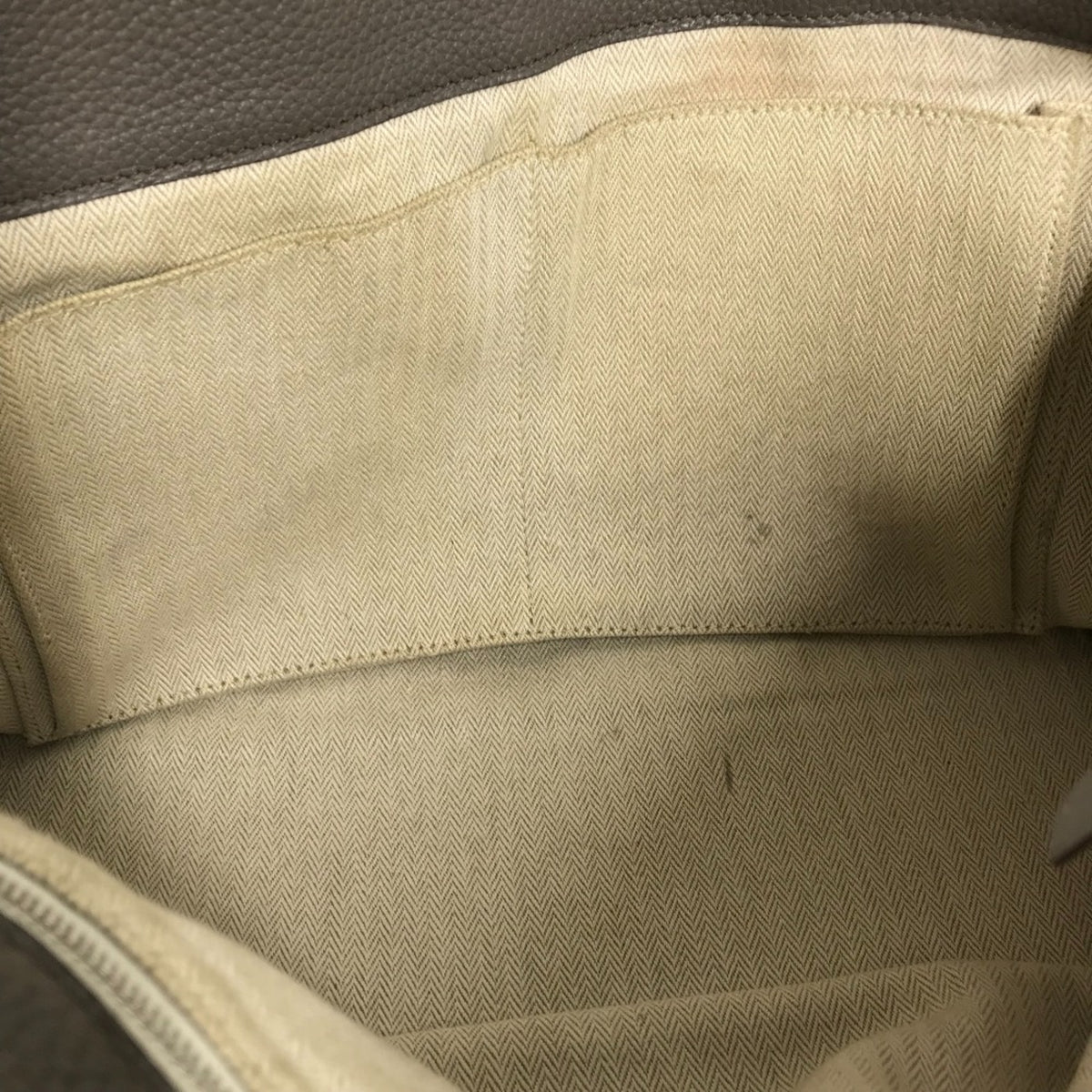 Hermes Gray Leather Shoulder Bag (Pre-Owned)