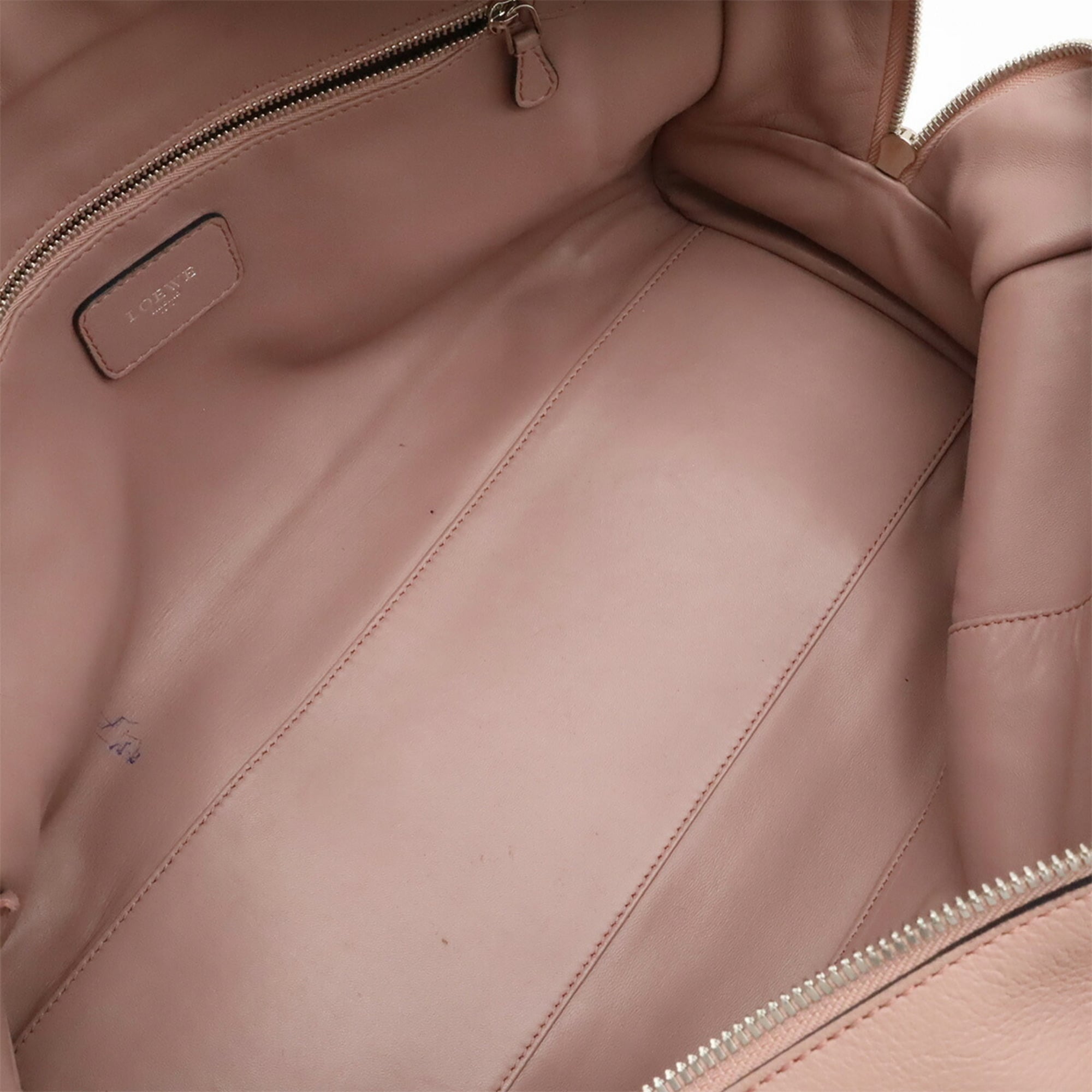 Loewe Pink Leather Boston Bag Handbag (Pre-Owned)