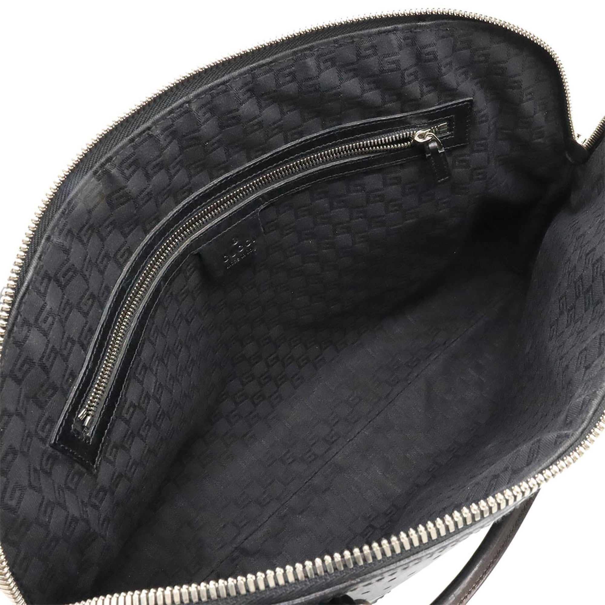Gucci Black Leather Handbag Shoulder Bag (Pre-Owned)