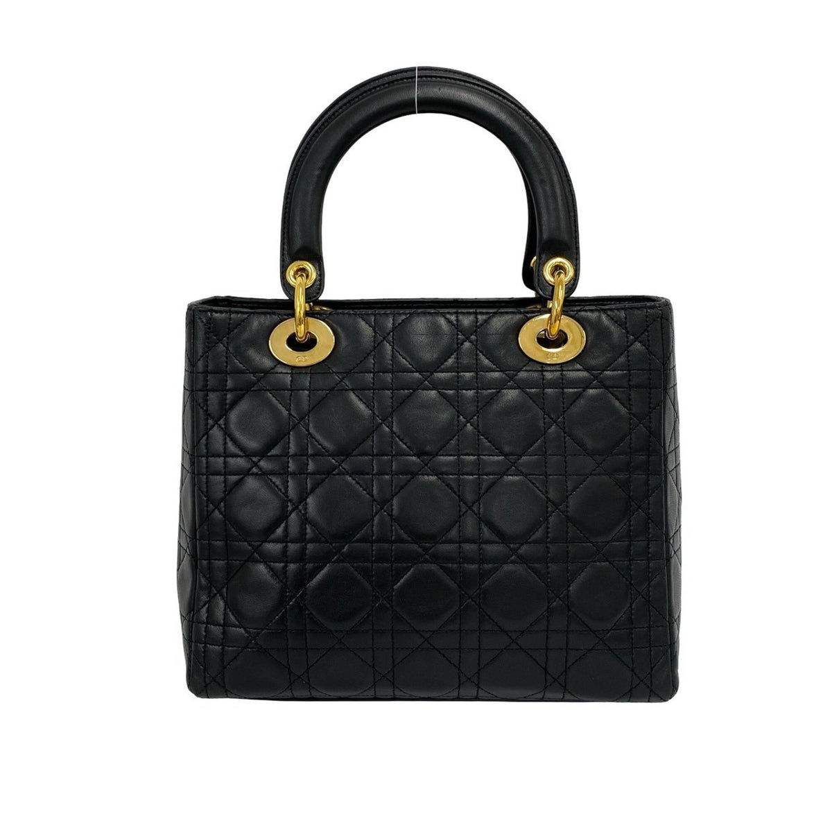 Christian Dior Black Leather Handbag Shoulder Bag (Pre-Owned)