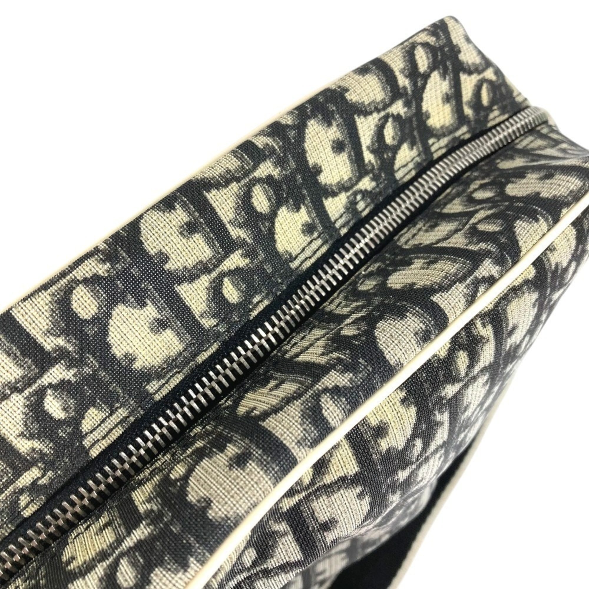 Christian Dior Black White Trotter Pochette Shoulder Bag (Pre-Owned)