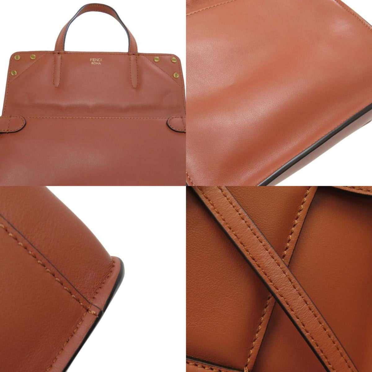 Fendi Brown Leather Shoulder Bag (Pre-Owned)
