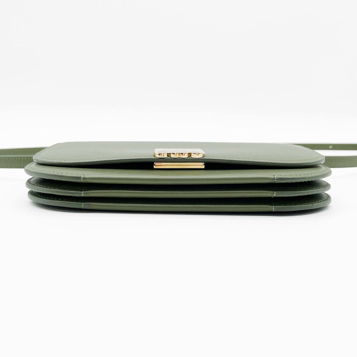 Loewe Gold Green Leather Shoulder Bag (Pre-Owned)