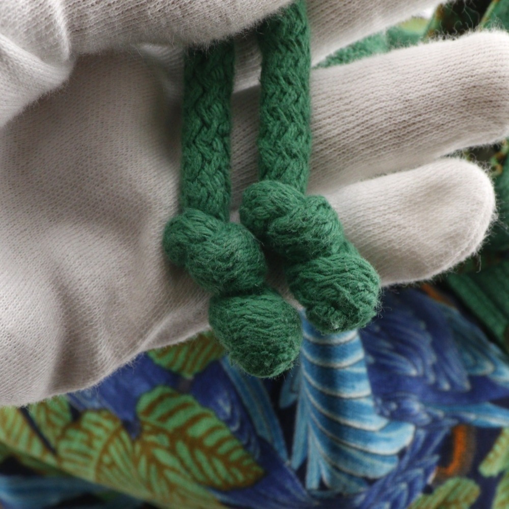 Hermes Green Cotton Shoulder Bag (Pre-Owned)