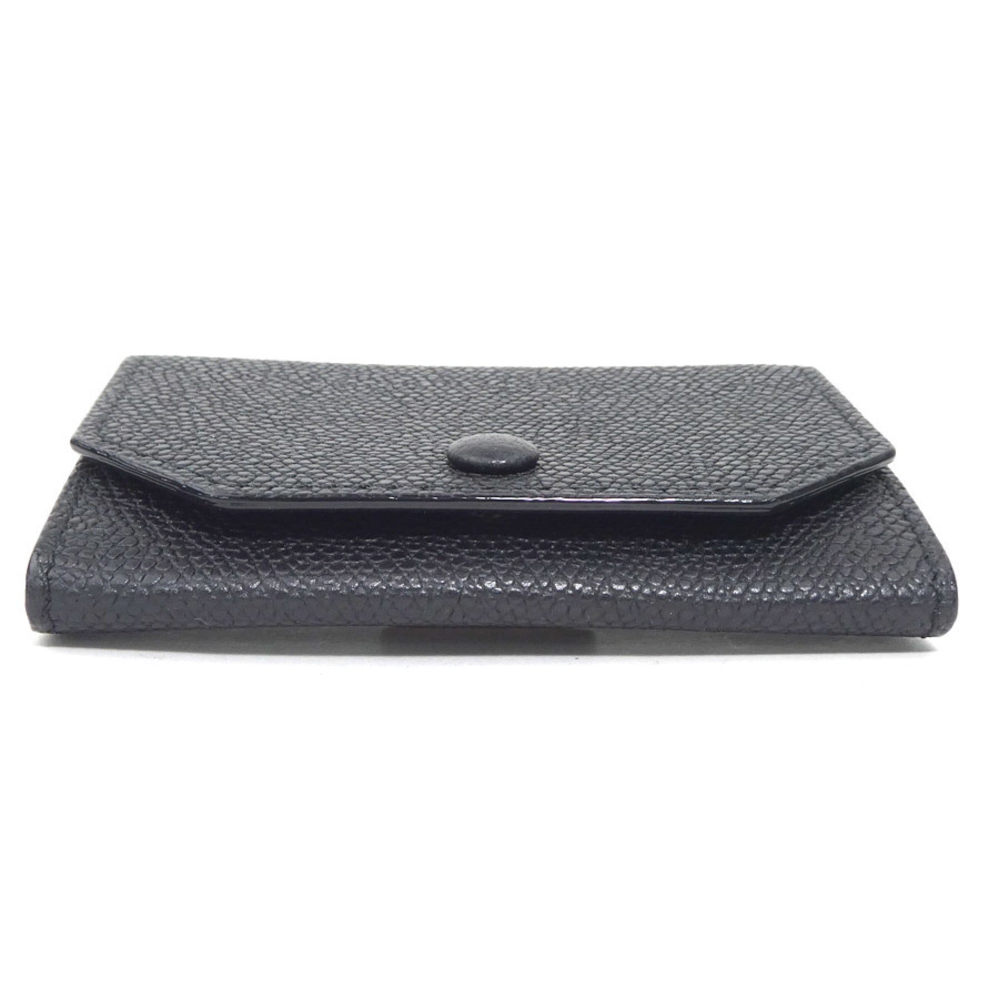 Valextra Black Leather Coin Purse/Coin Case (Pre-Owned)
