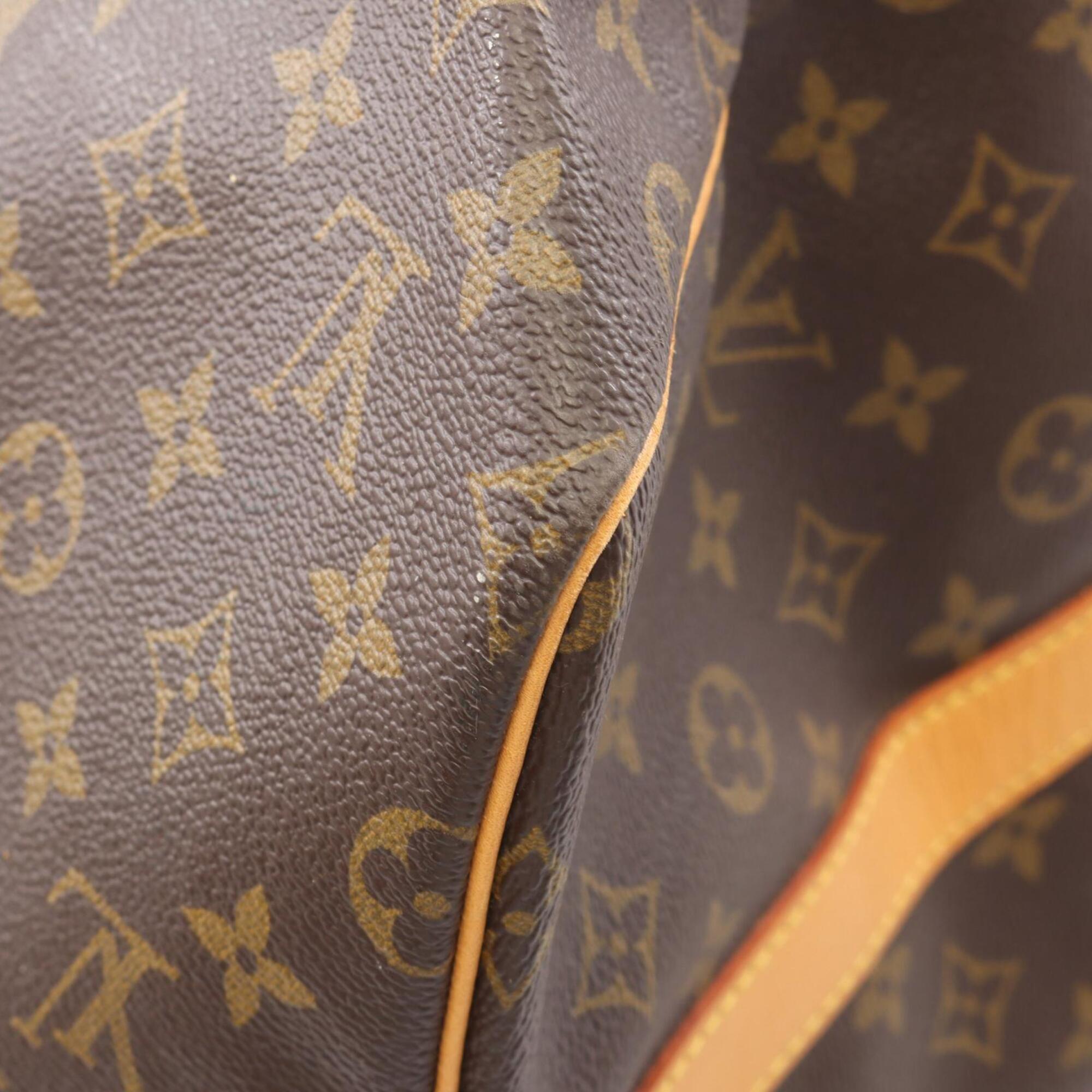Louis Vuitton Brown Pvc Coated Canvas Leather Boston Bag Handbag (Pre-Owned)