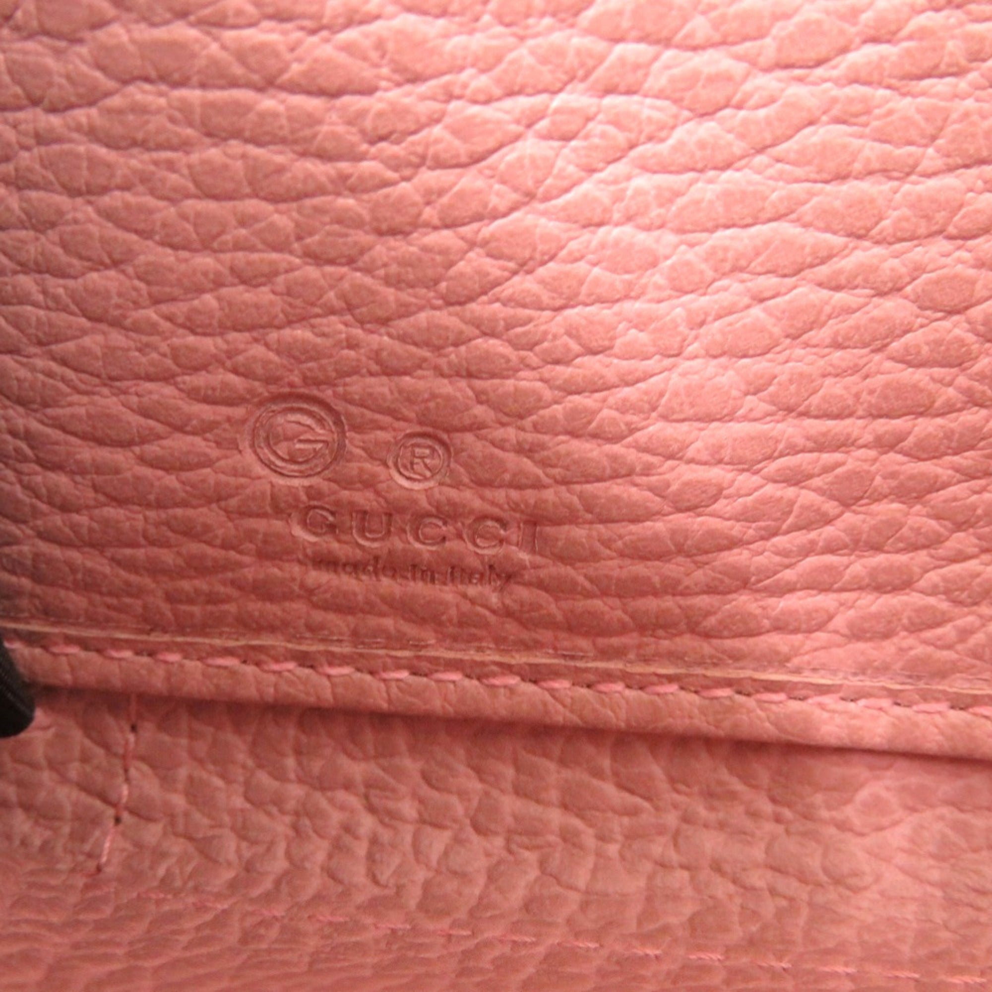 Gucci Beige Dusty Pink Gg Supreme Canvas Long Wallet (Bi-Fold) (Pre-Owned)