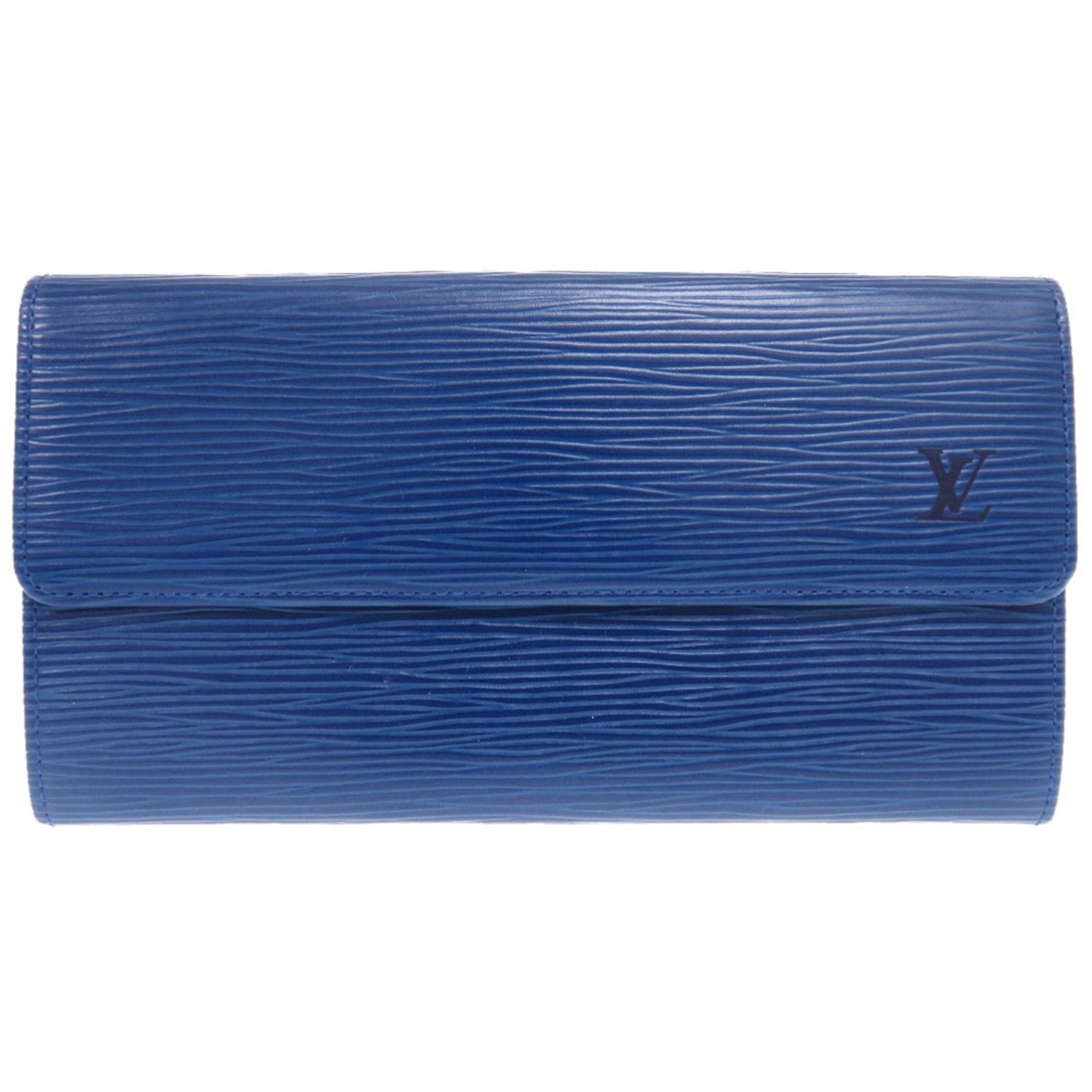 Louis Vuitton Blue Epi Leather Coin Purse/Coin Case (Pre-Owned)