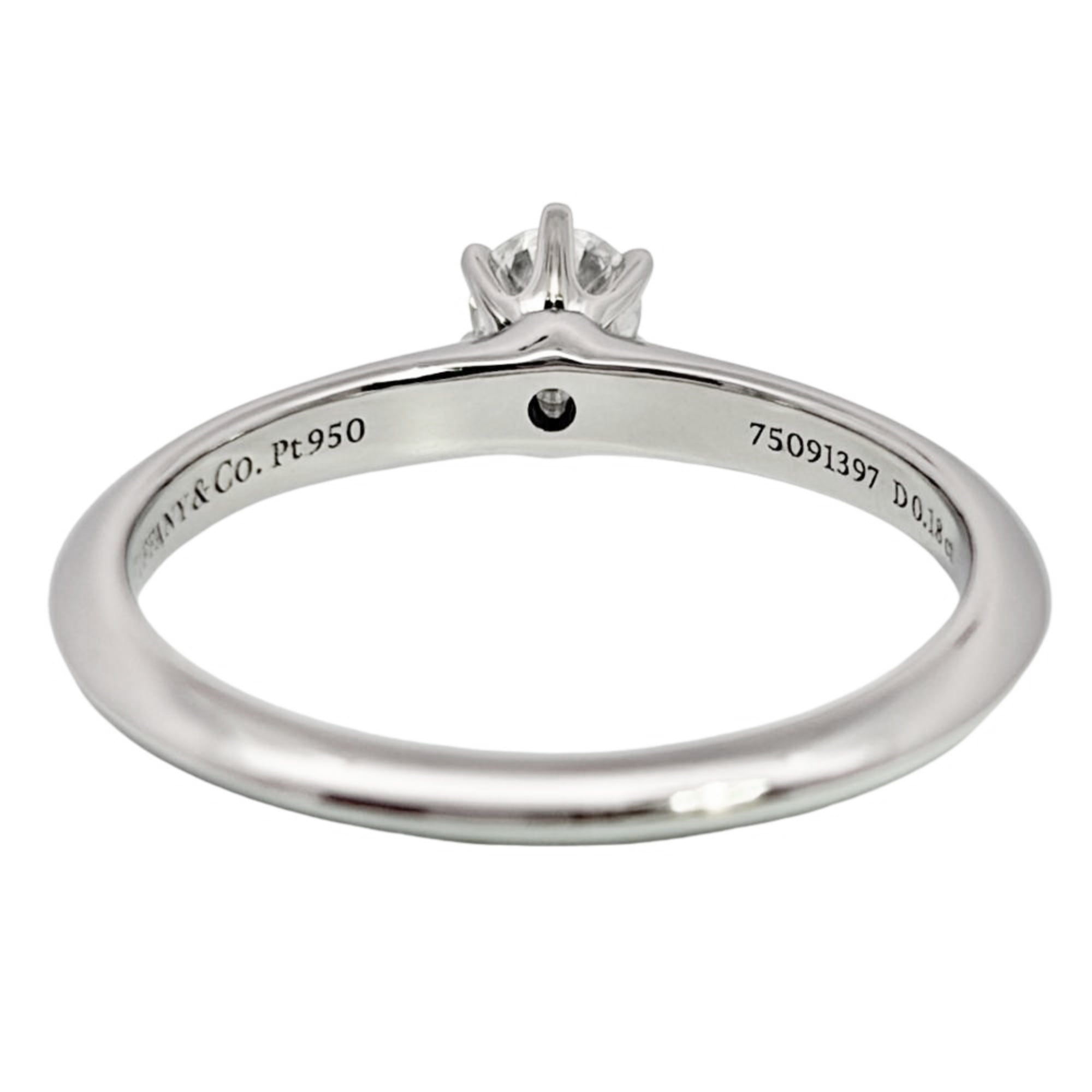 Tiffany Platinum Platinum 950 Band Ring (Pre-Owned)