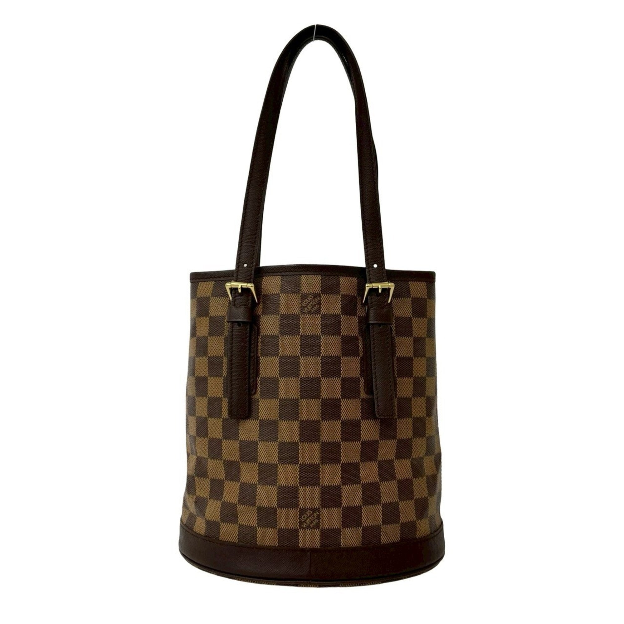 Louis Vuitton Brown Leather Pvc Handbag Tote Bag (Pre-Owned)