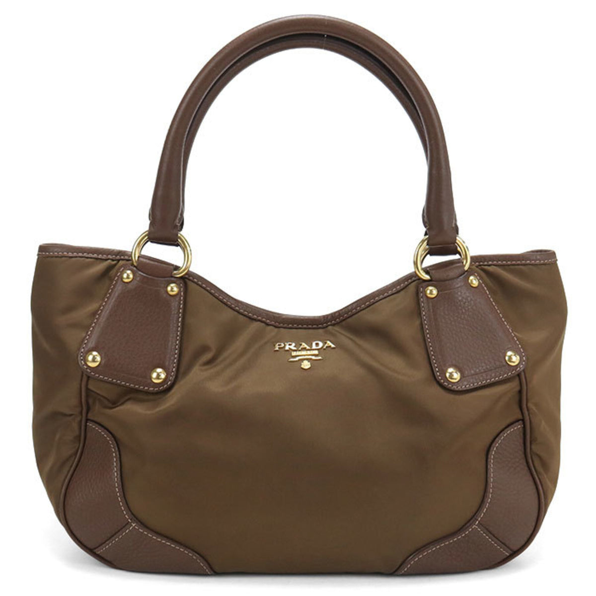 Prada Brown Nylon Tote Bag (Pre-Owned)
