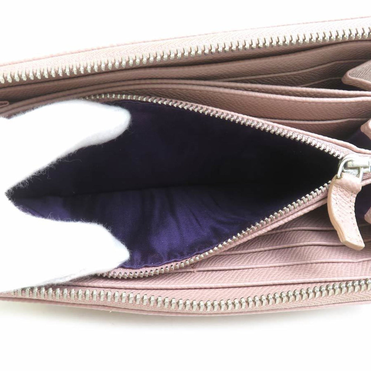 Bvlgari Light Pink Leather Long Wallet (Bi-Fold) (Pre-Owned)