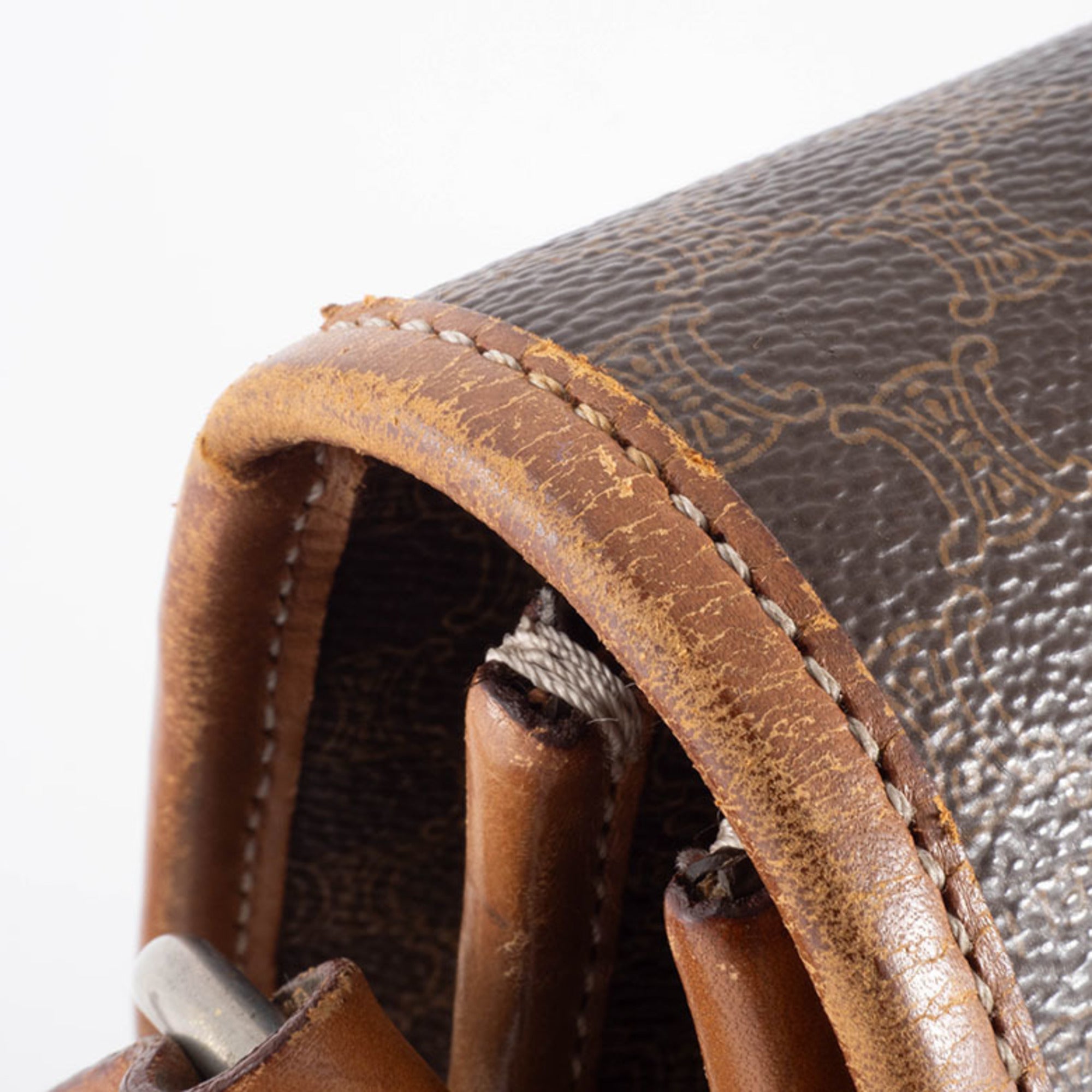 Celine Macadam Brown Pvc Leather Shoulder Bag (Pre-Owned)